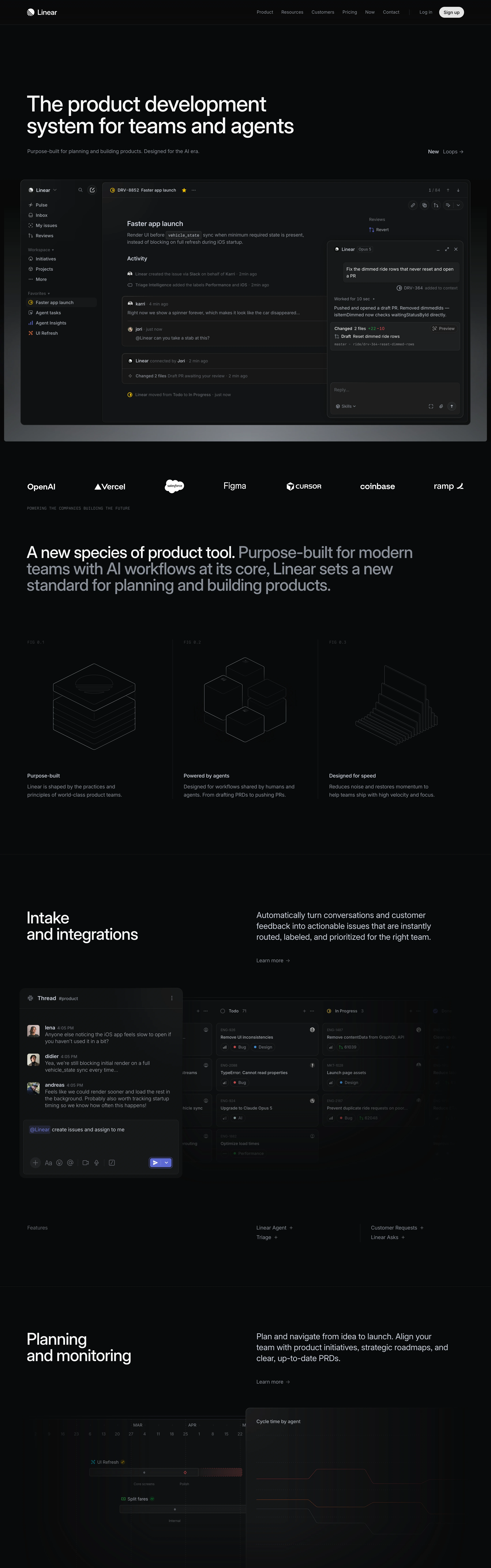 Linear — Dark Gradient SaaS — captured interface