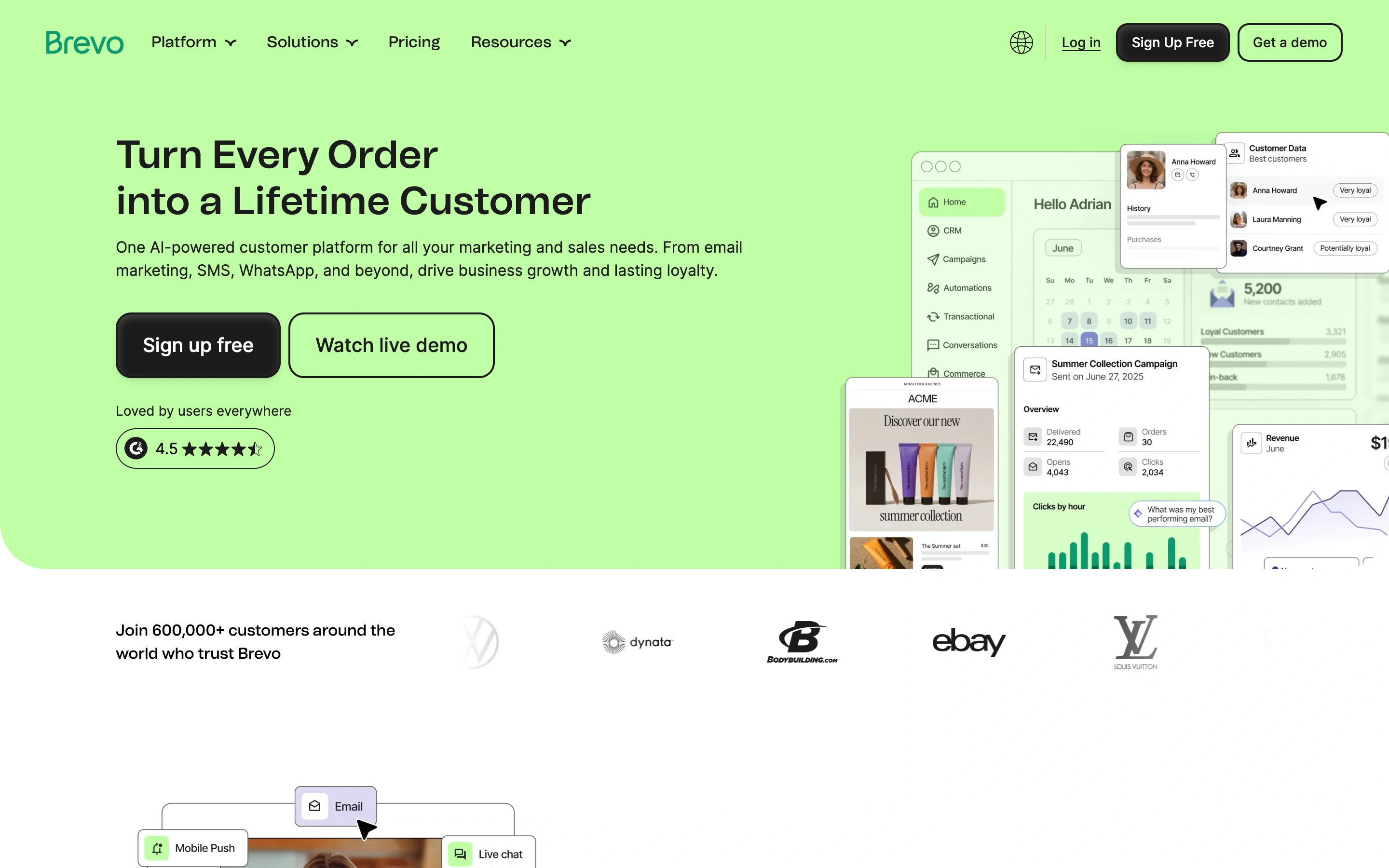 Brevo — captured interface