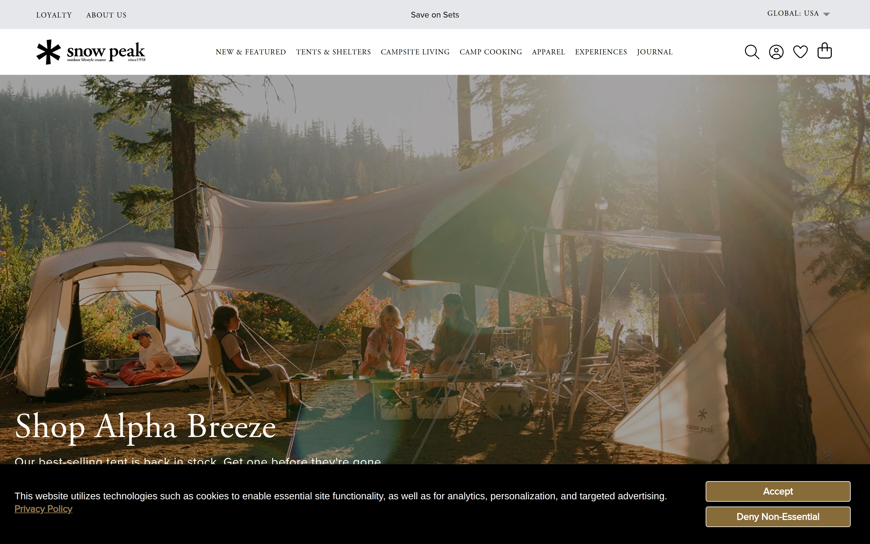 Snow Peak — captured interface
