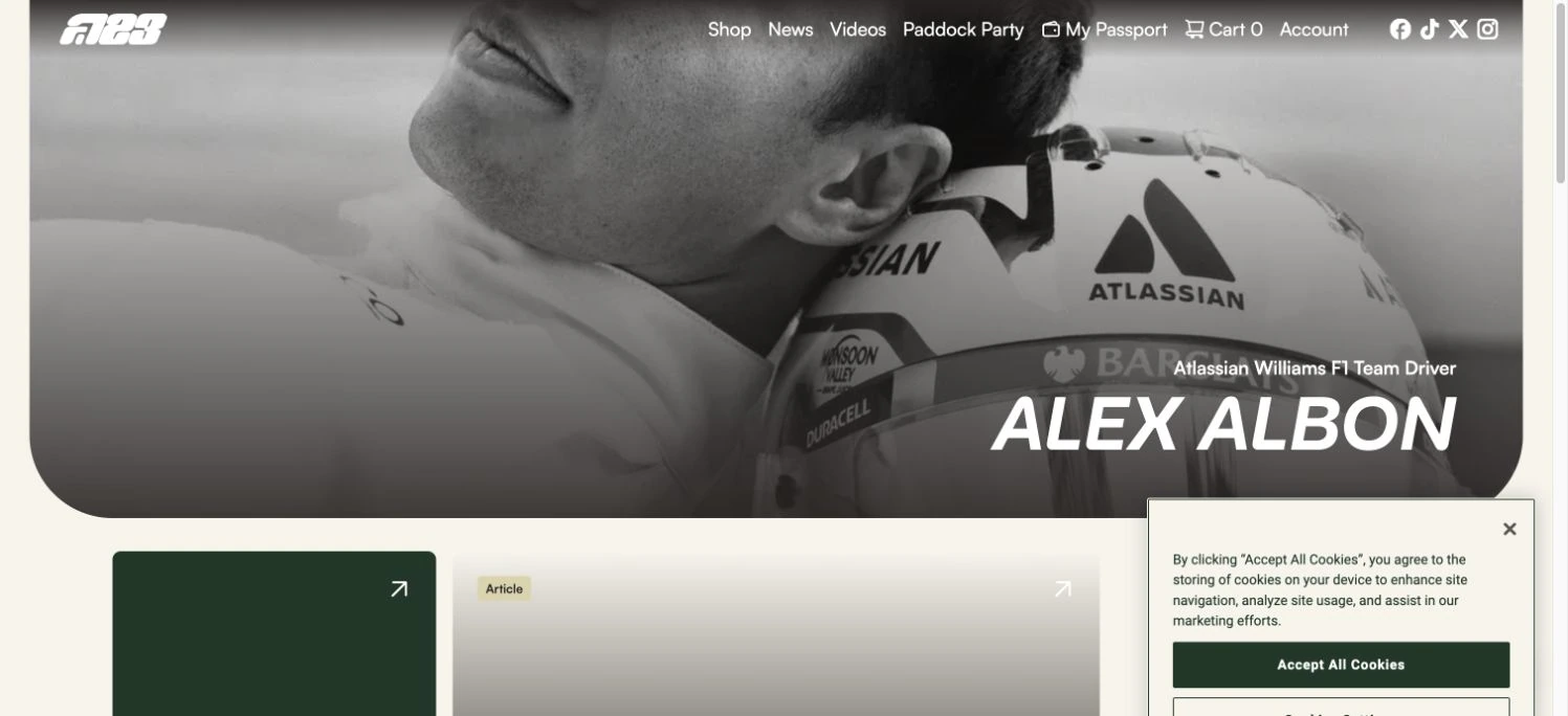 Alex Albon — captured interface