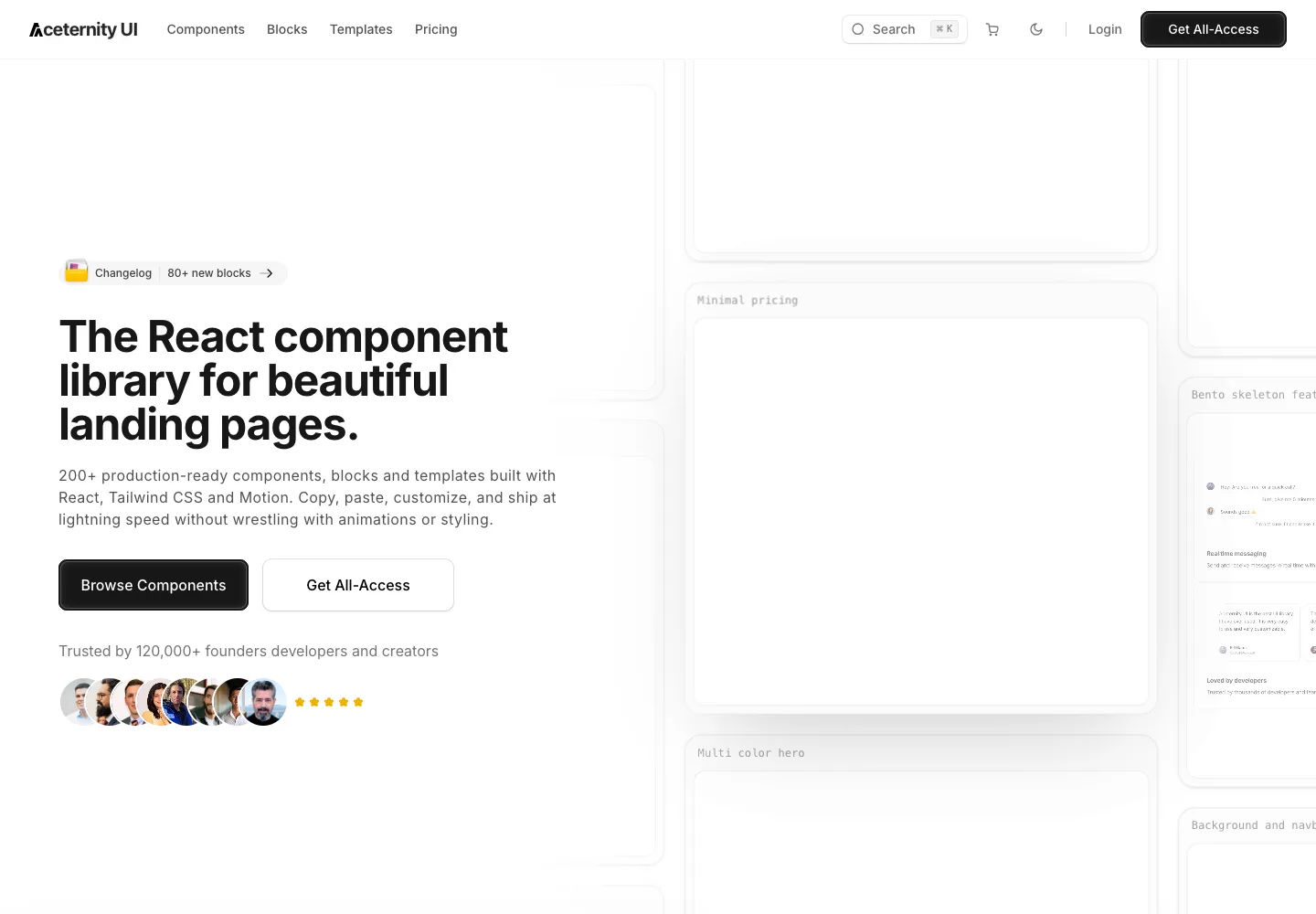 Aceternity UI — captured interface