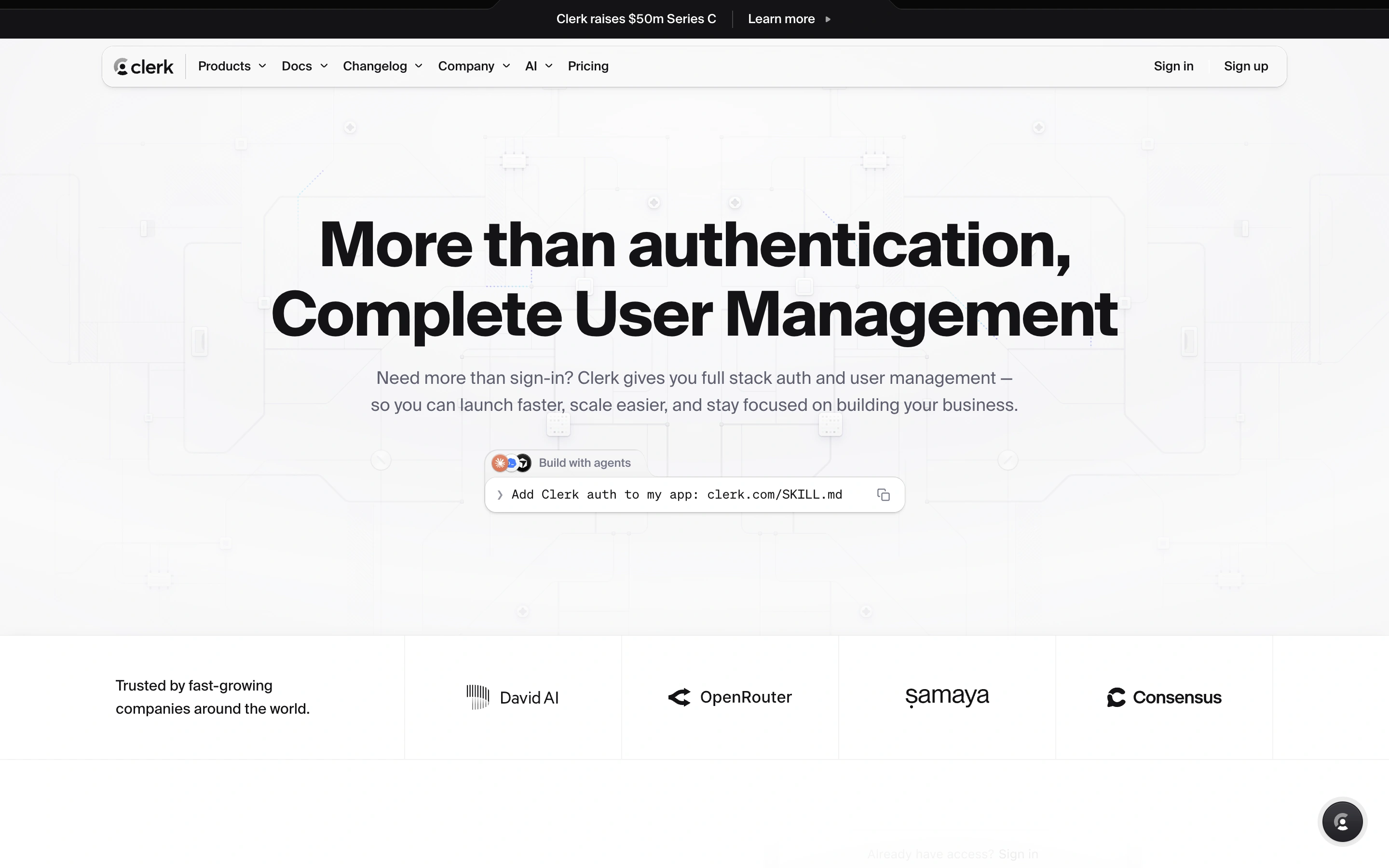 Clerk — captured interface