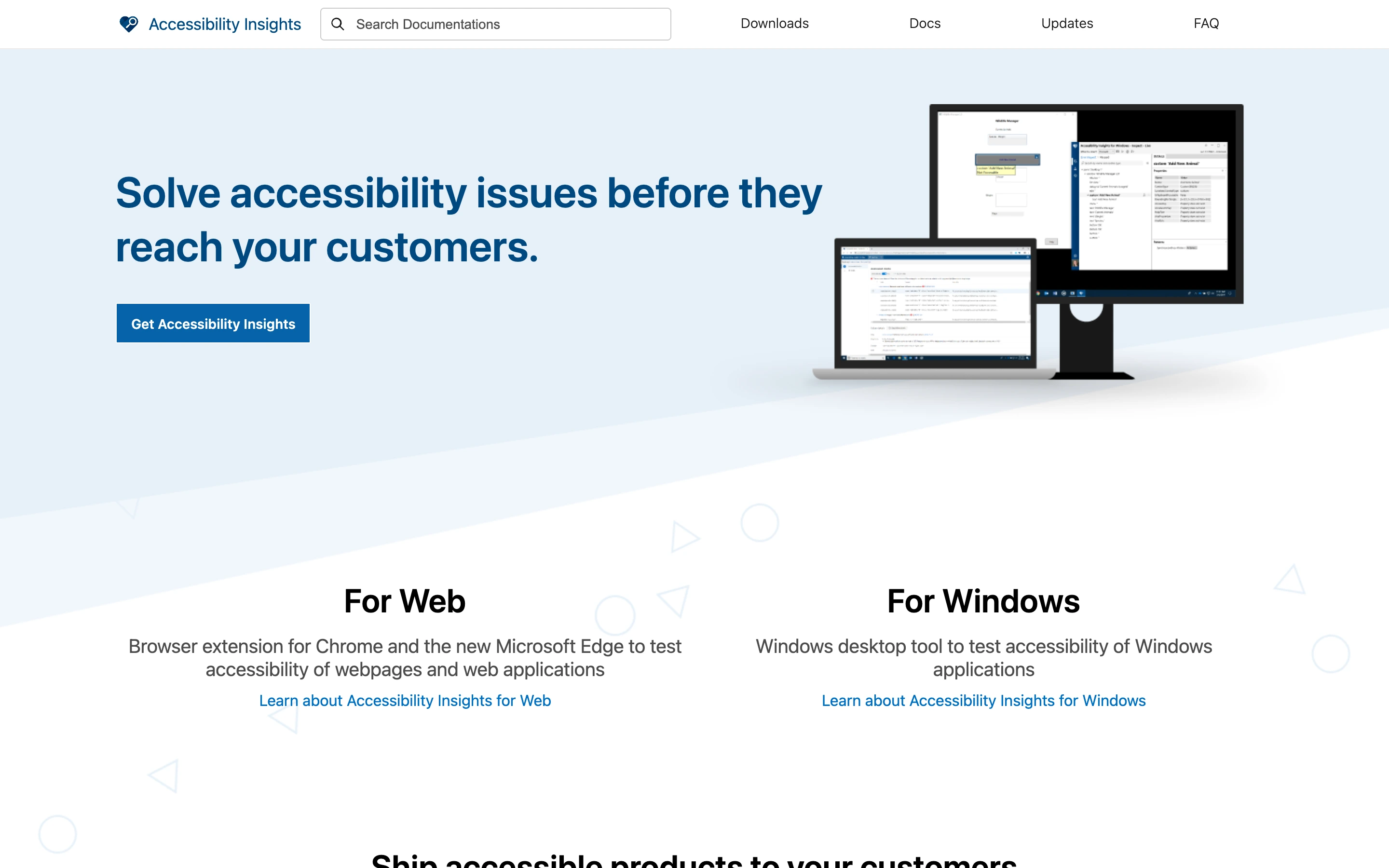 Accessibility Insights — captured interface