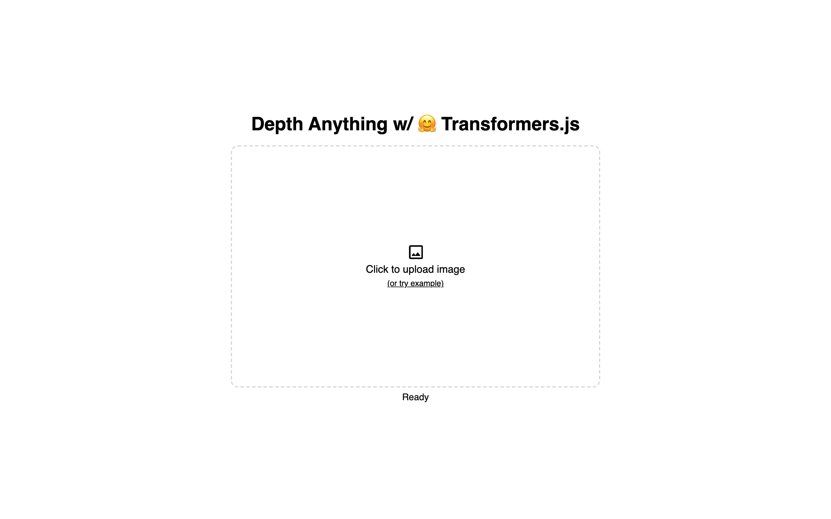 Depth Anything — Image input demo — captured interface