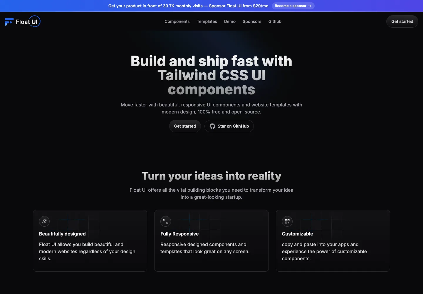 Float UI — captured interface