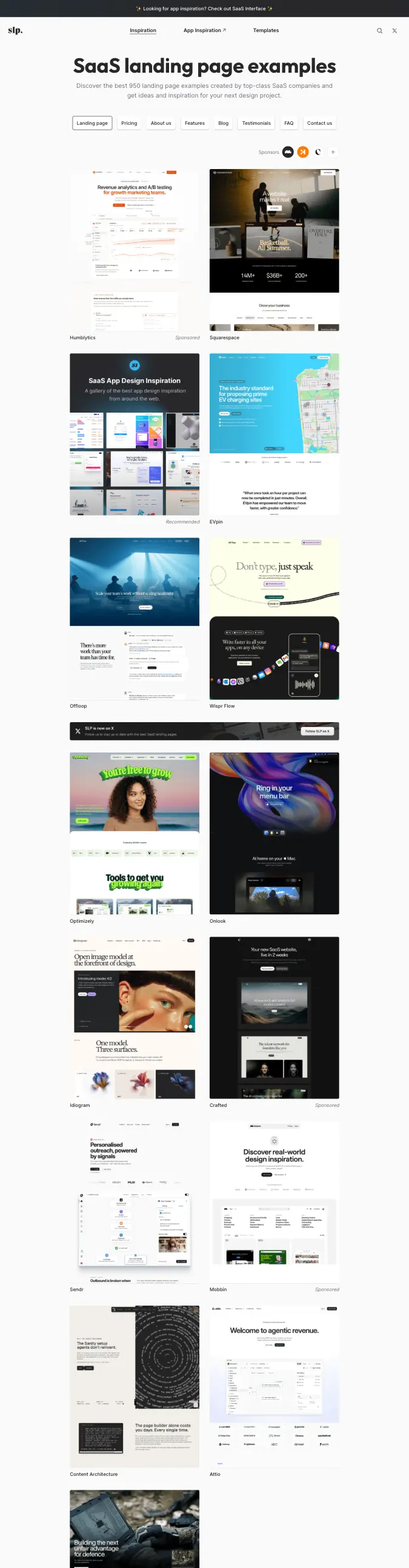SaaS Landing Page — captured interface