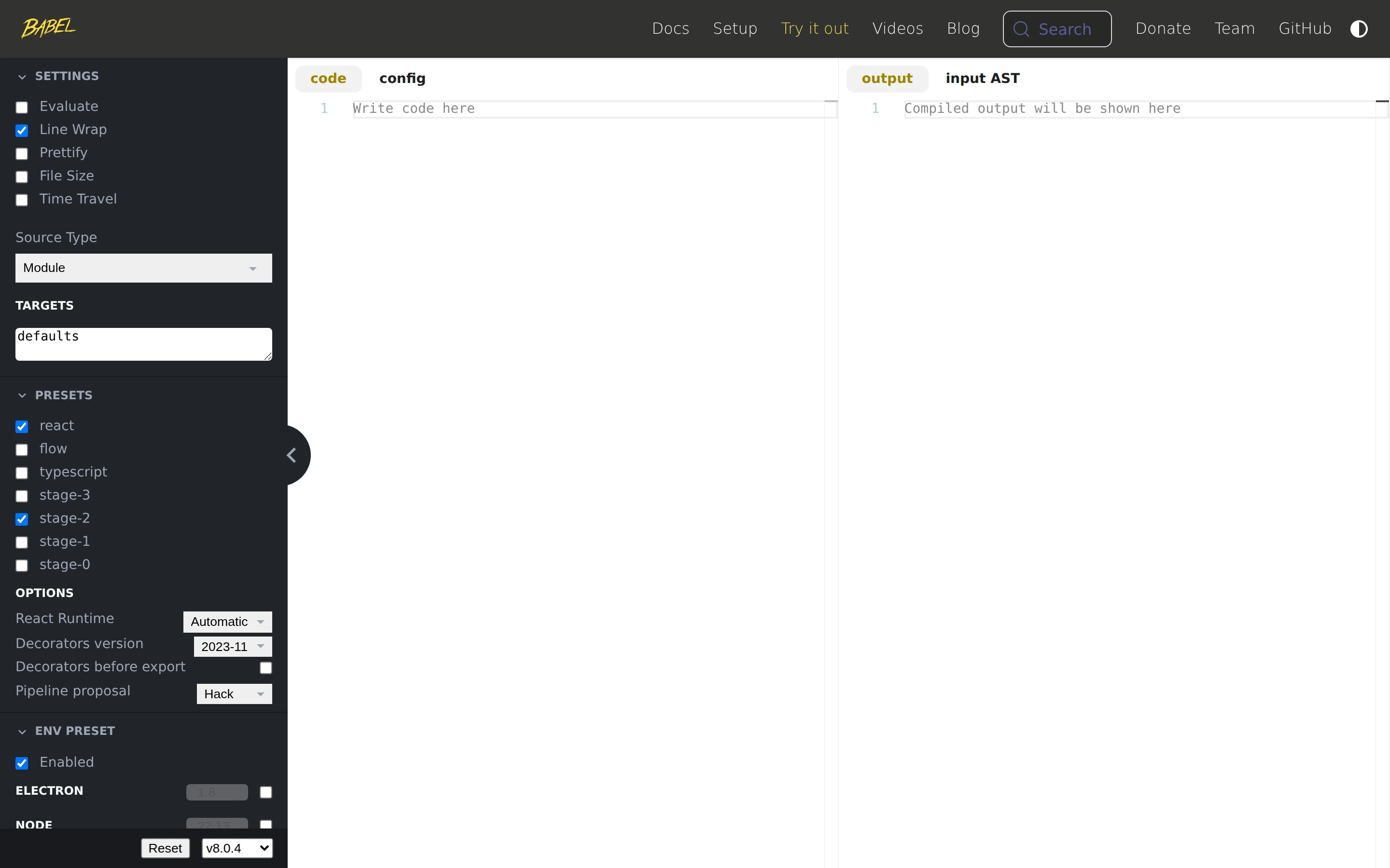 Babel — Compiler playground — captured interface
