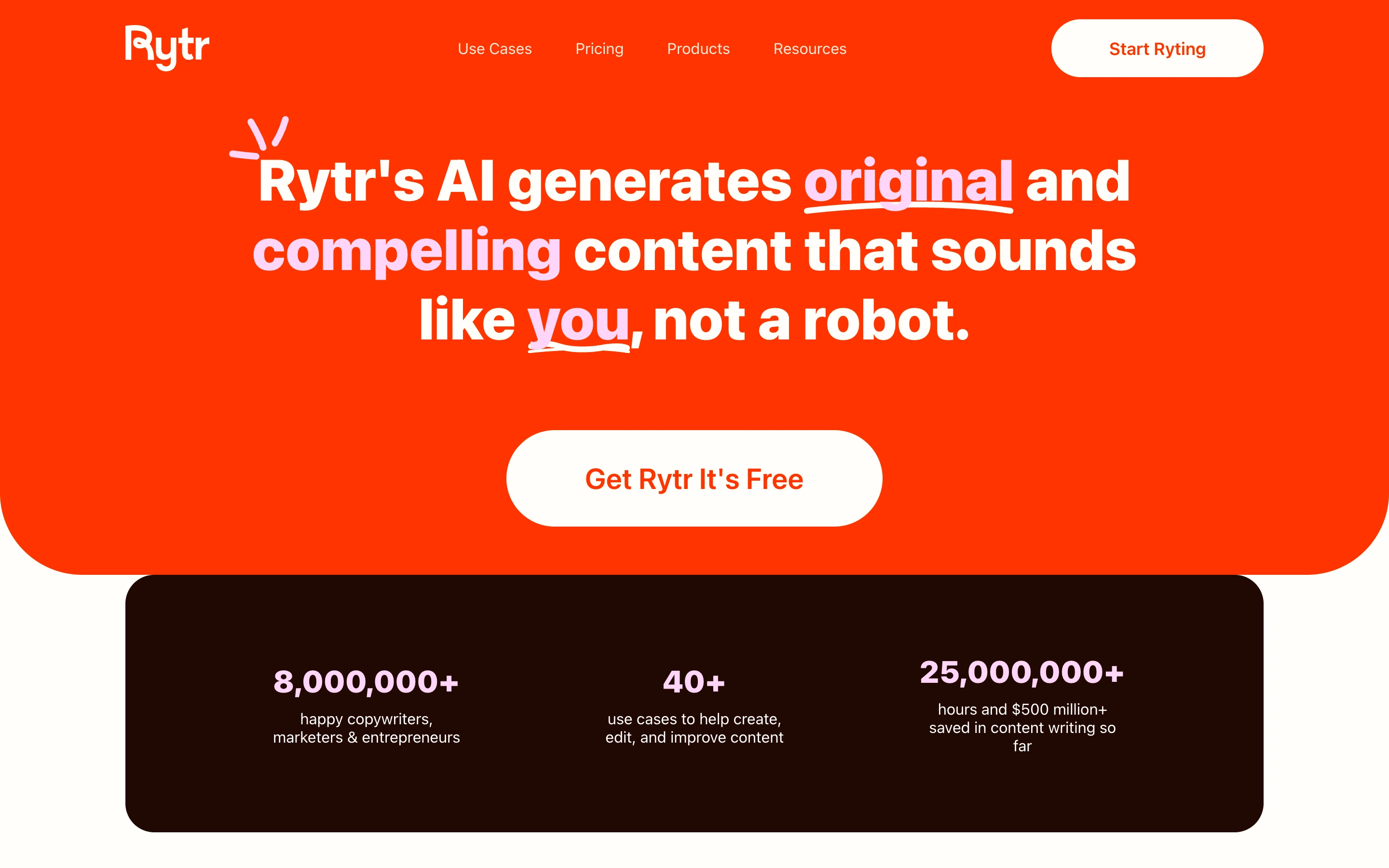 Rytr — captured interface