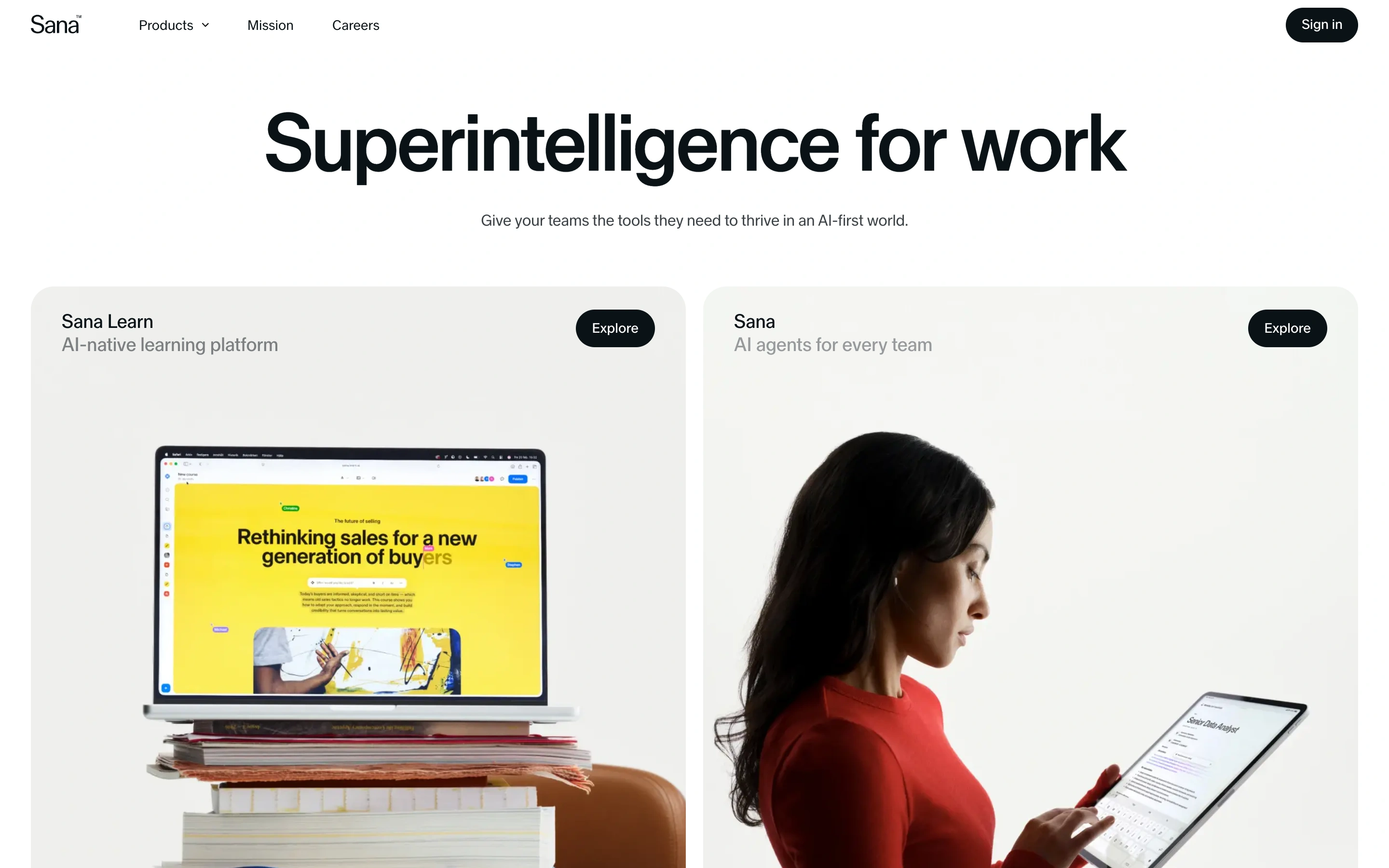 Sana — captured interface