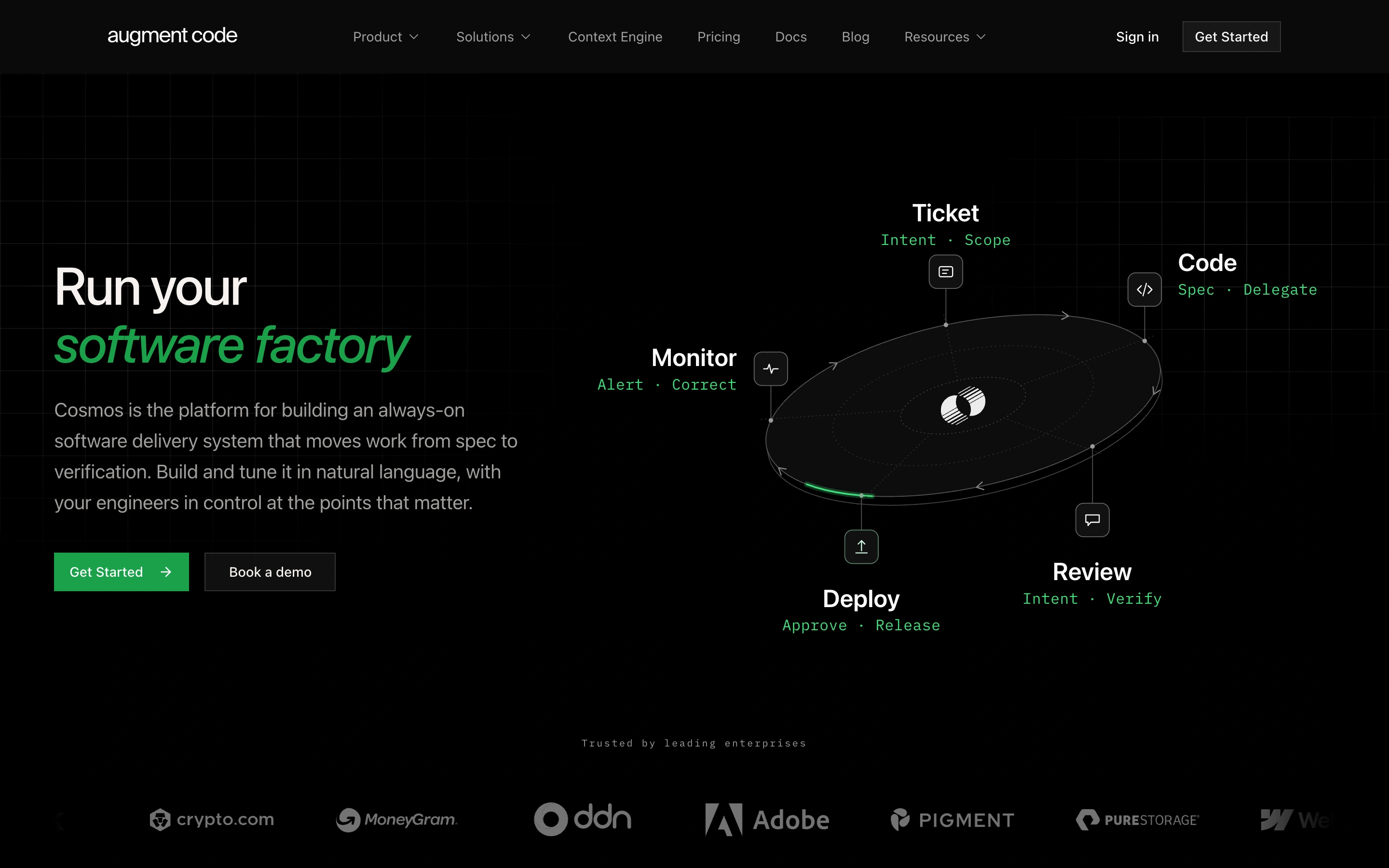 Augment Code — captured interface
