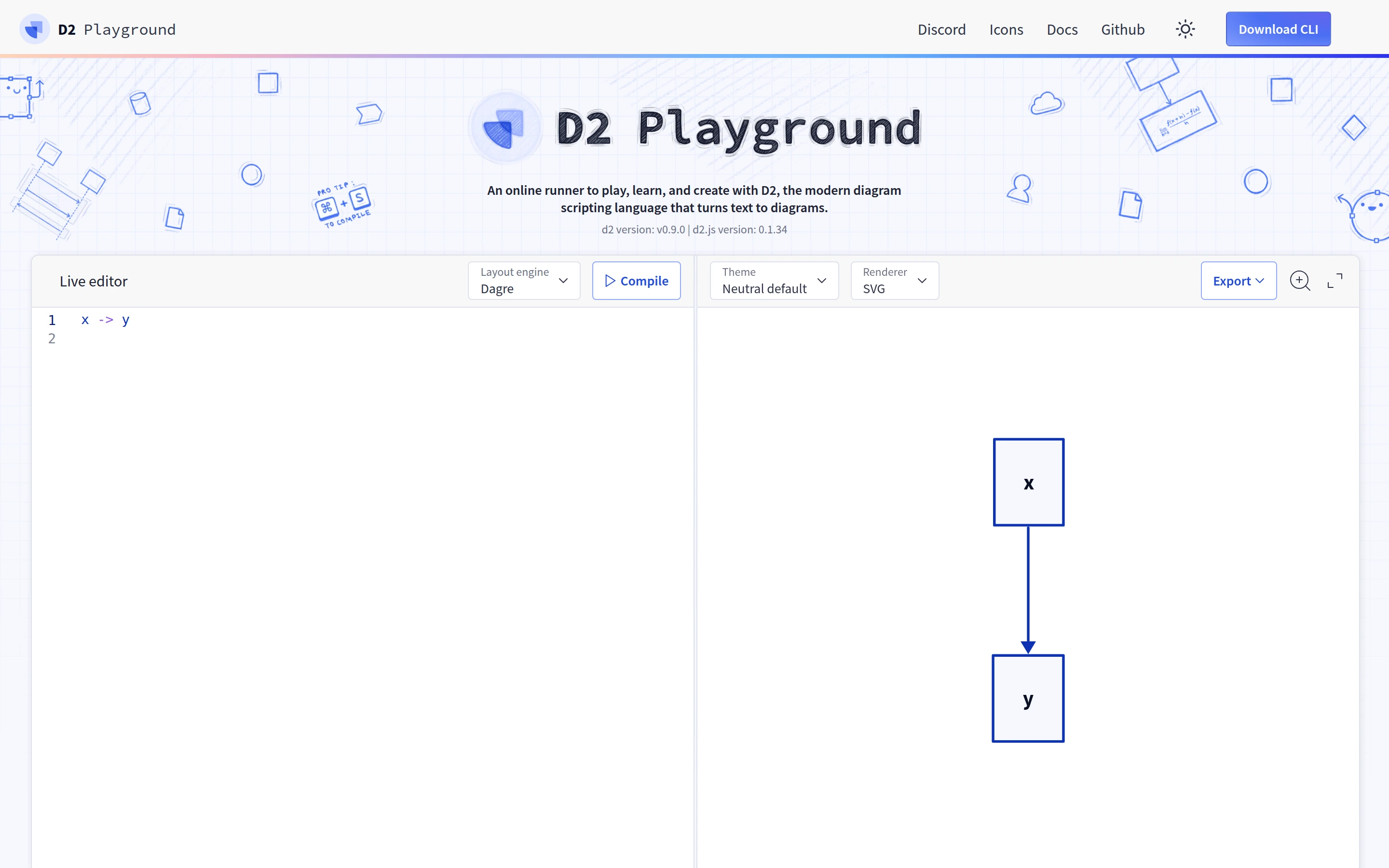 D2 — Diagram playground — captured interface