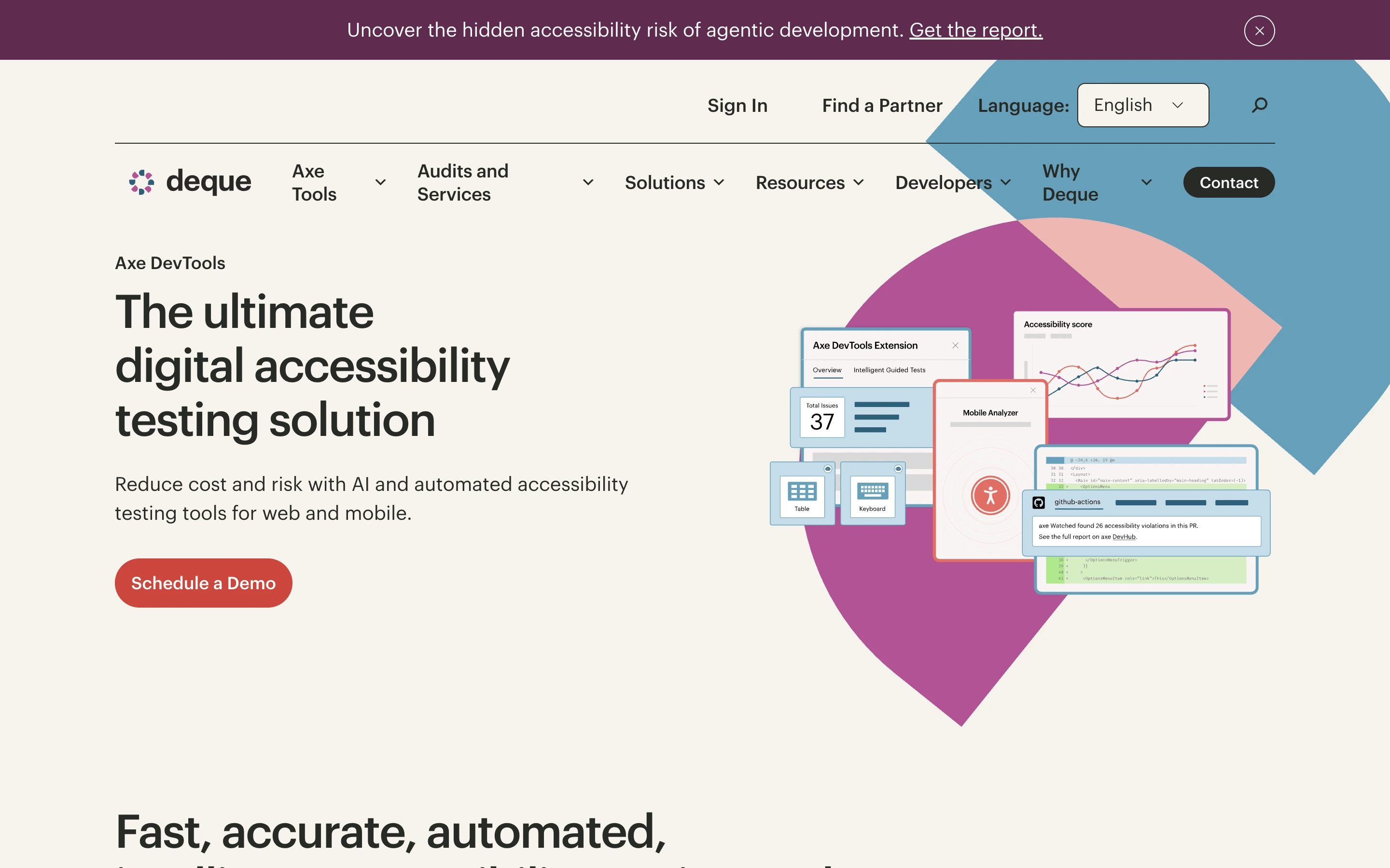 Axe DevTools — captured interface