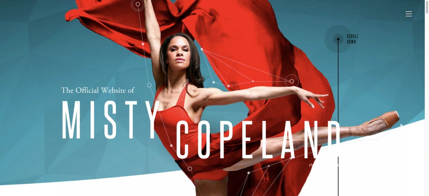 Misty Copeland — captured interface