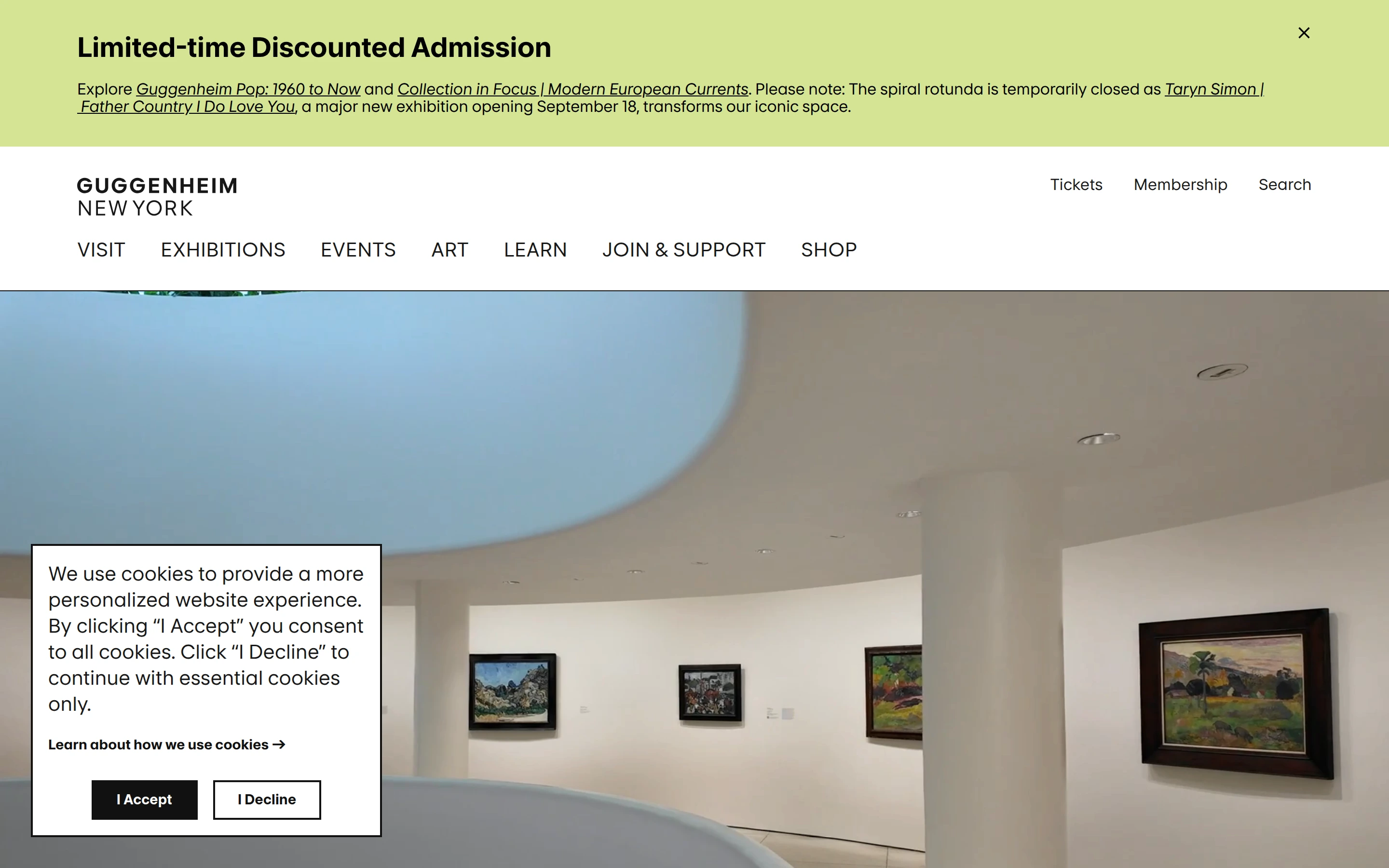 Guggenheim — captured interface