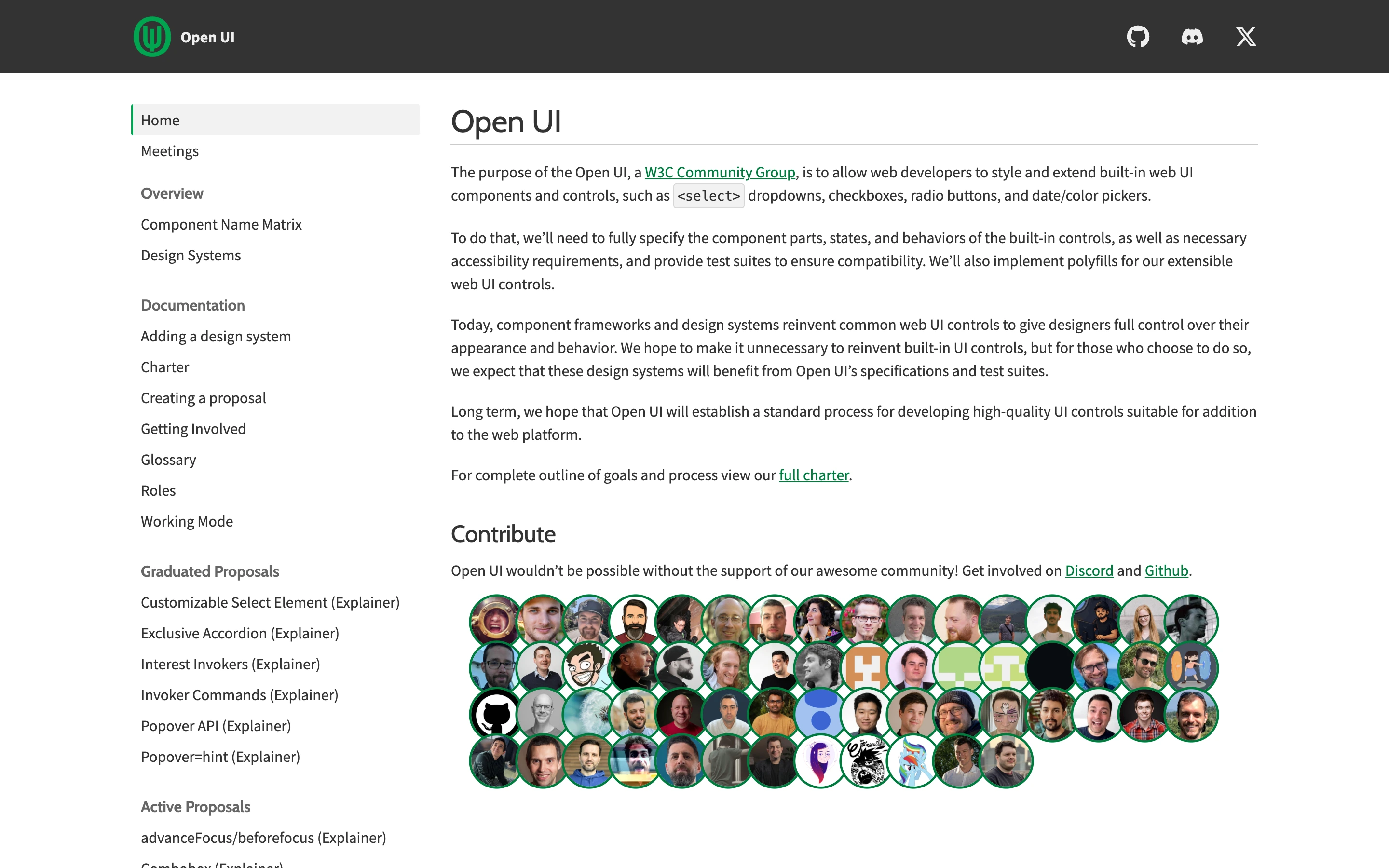 Open UI — captured interface