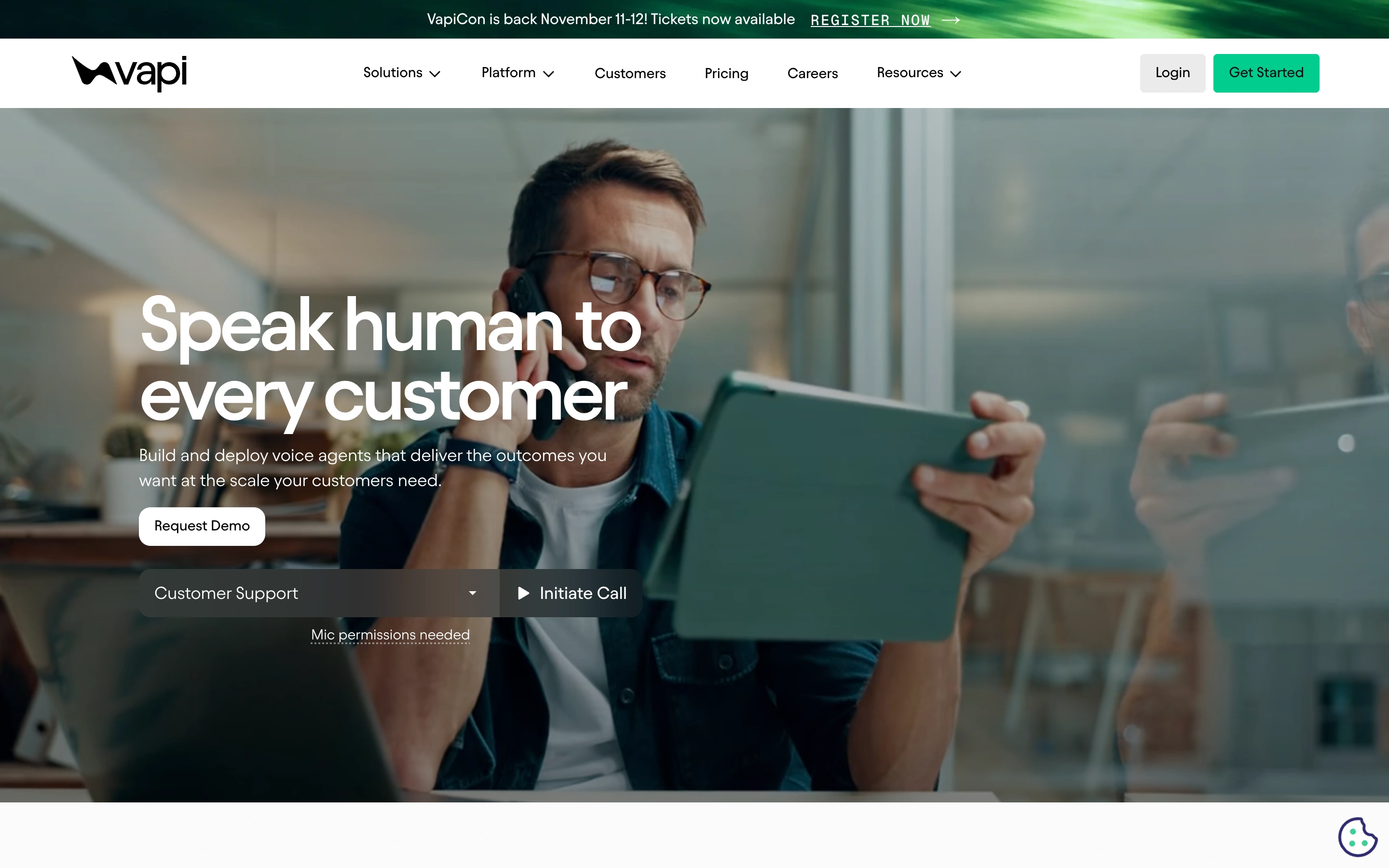 Vapi — captured interface