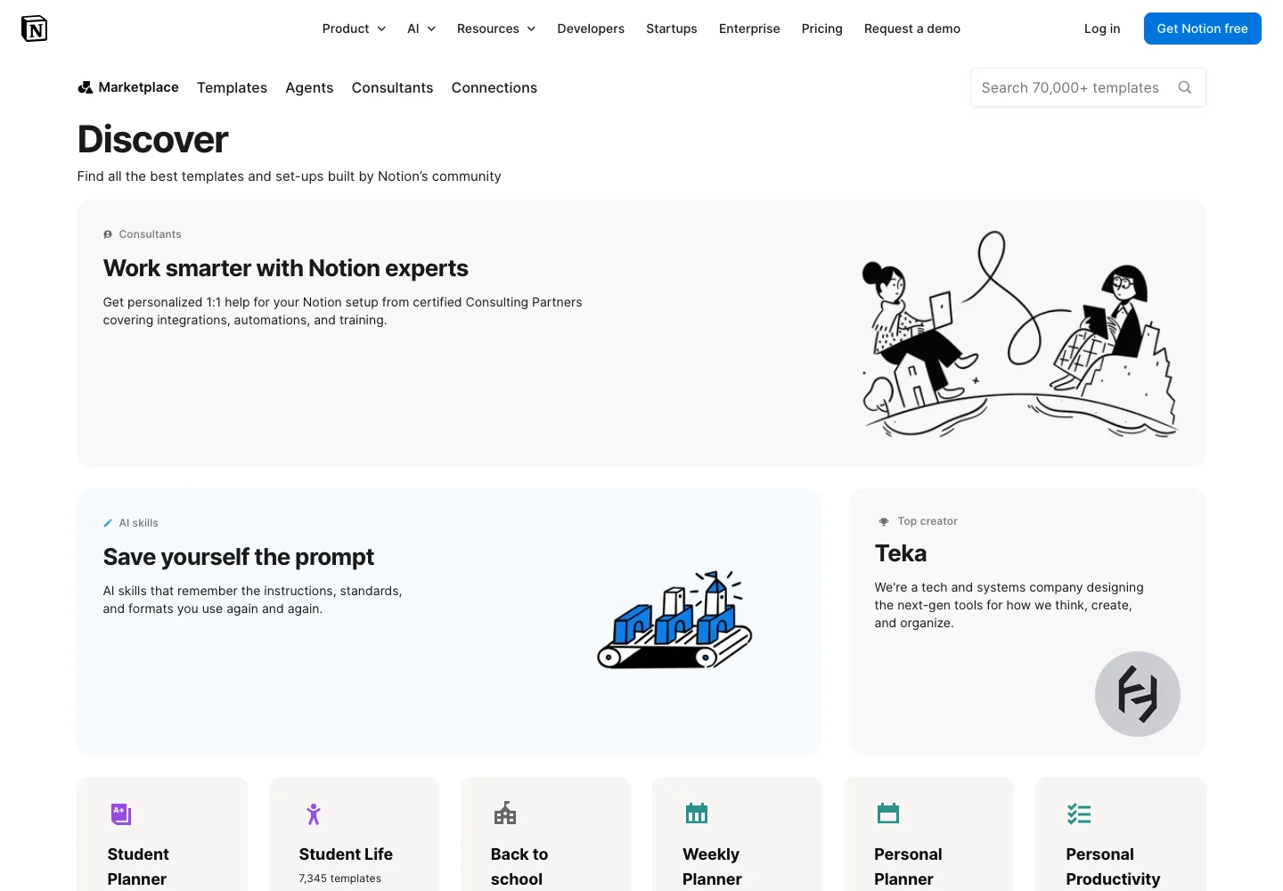 Notion — Template marketplace — captured interface