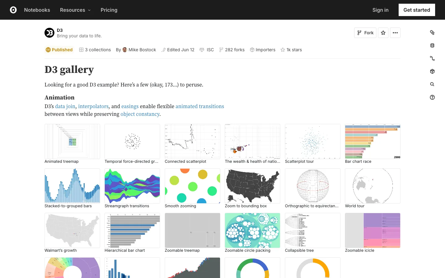 Observable — Notebook — captured interface