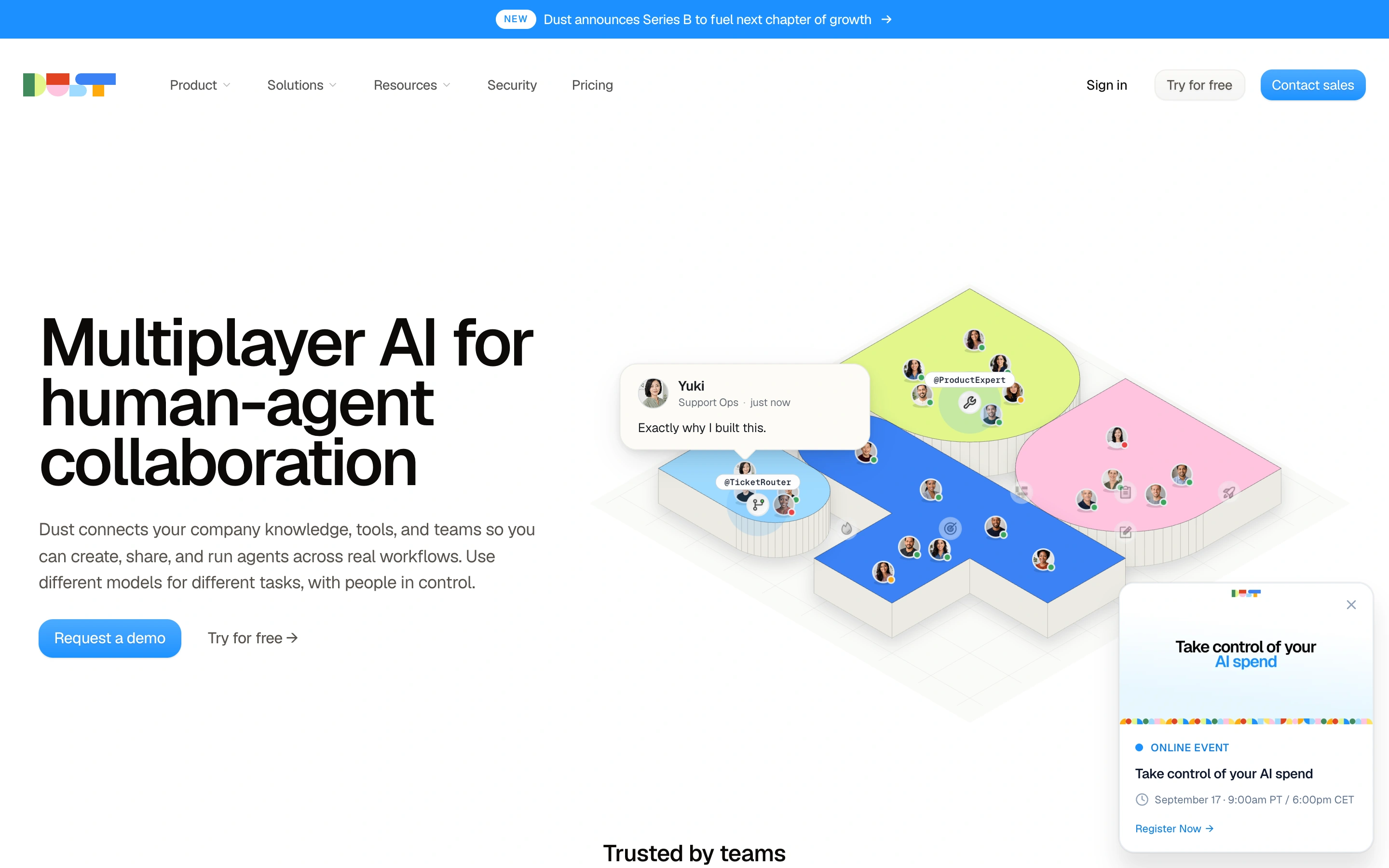 Dust — captured interface