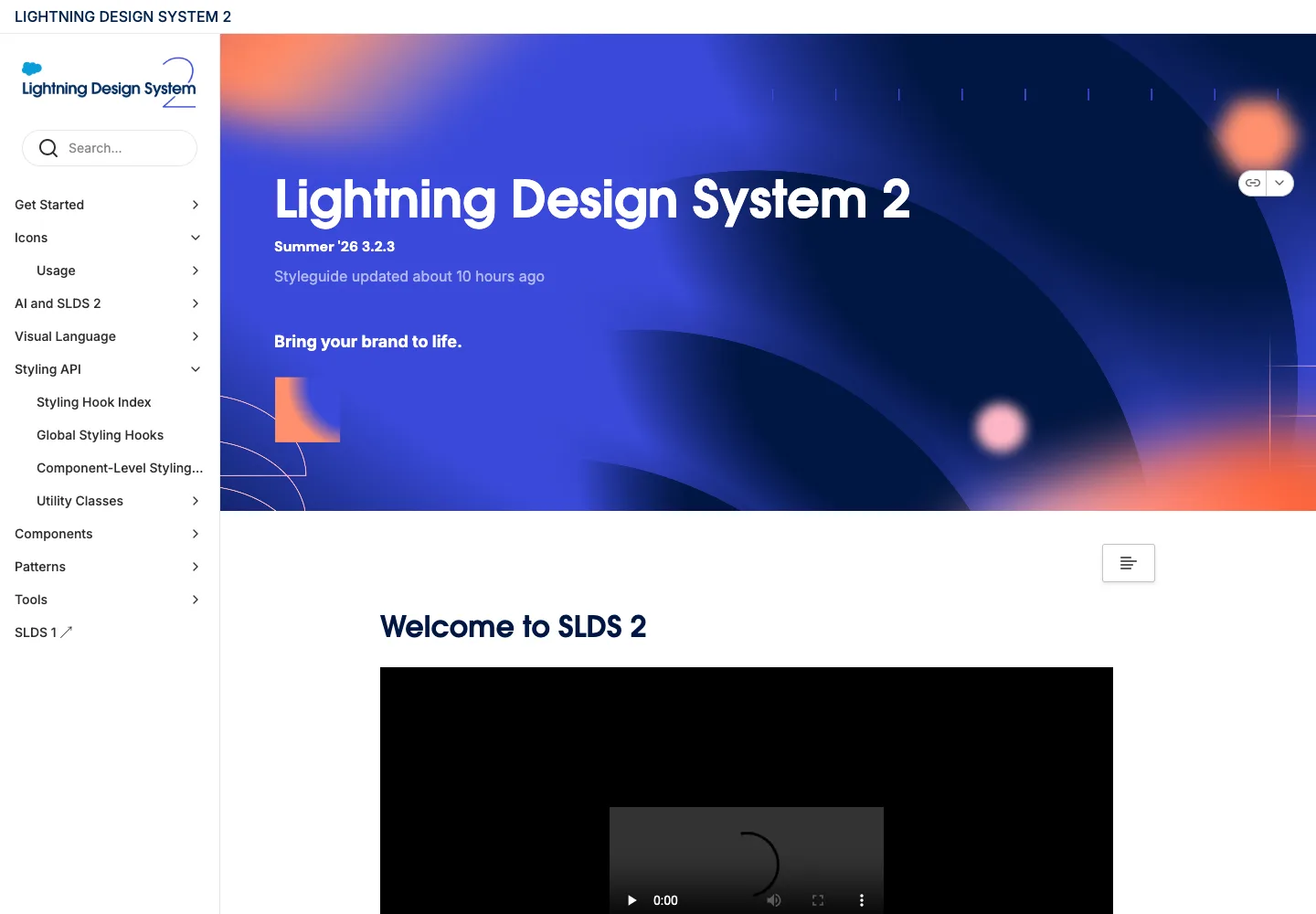 Salesforce Lightning Design System — captured interface