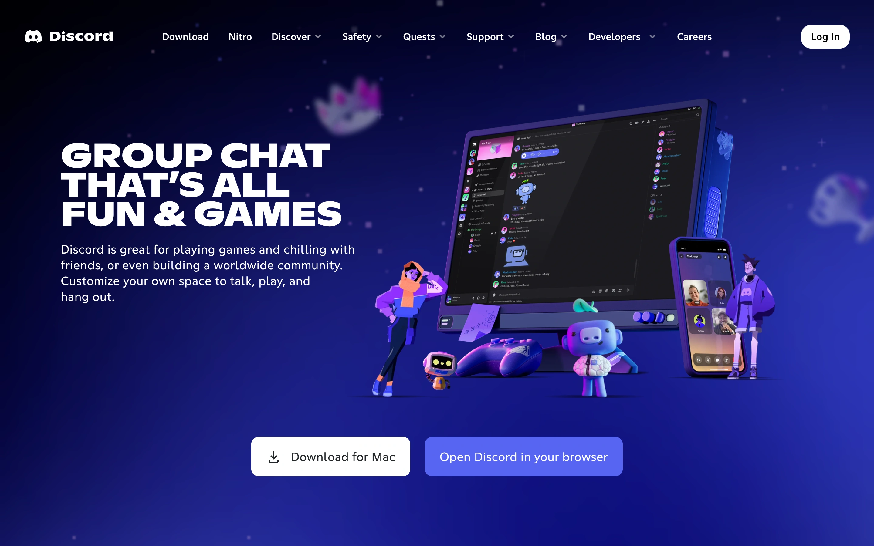 Discord — captured interface