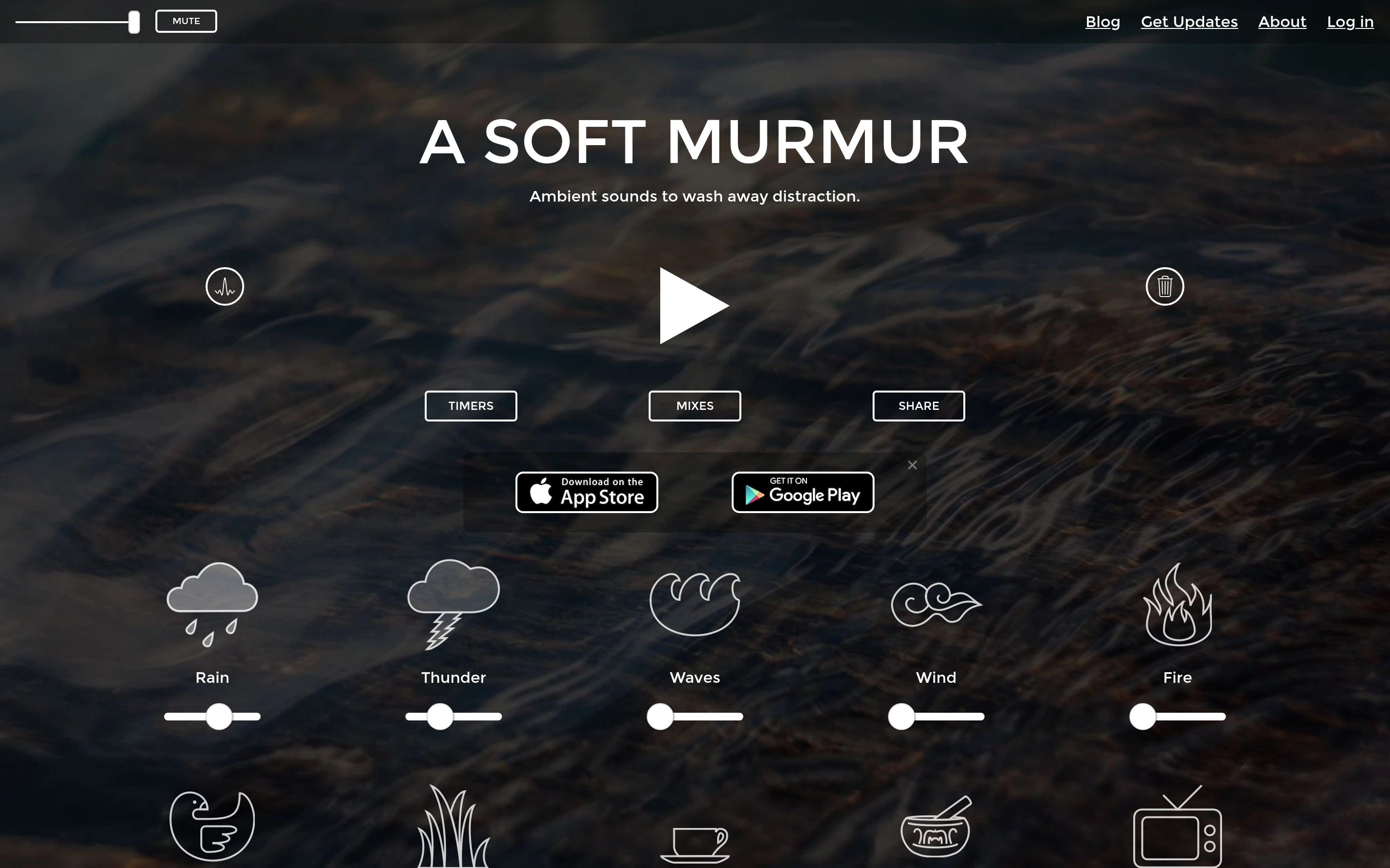 A Soft Murmur — Sound mixer — captured interface