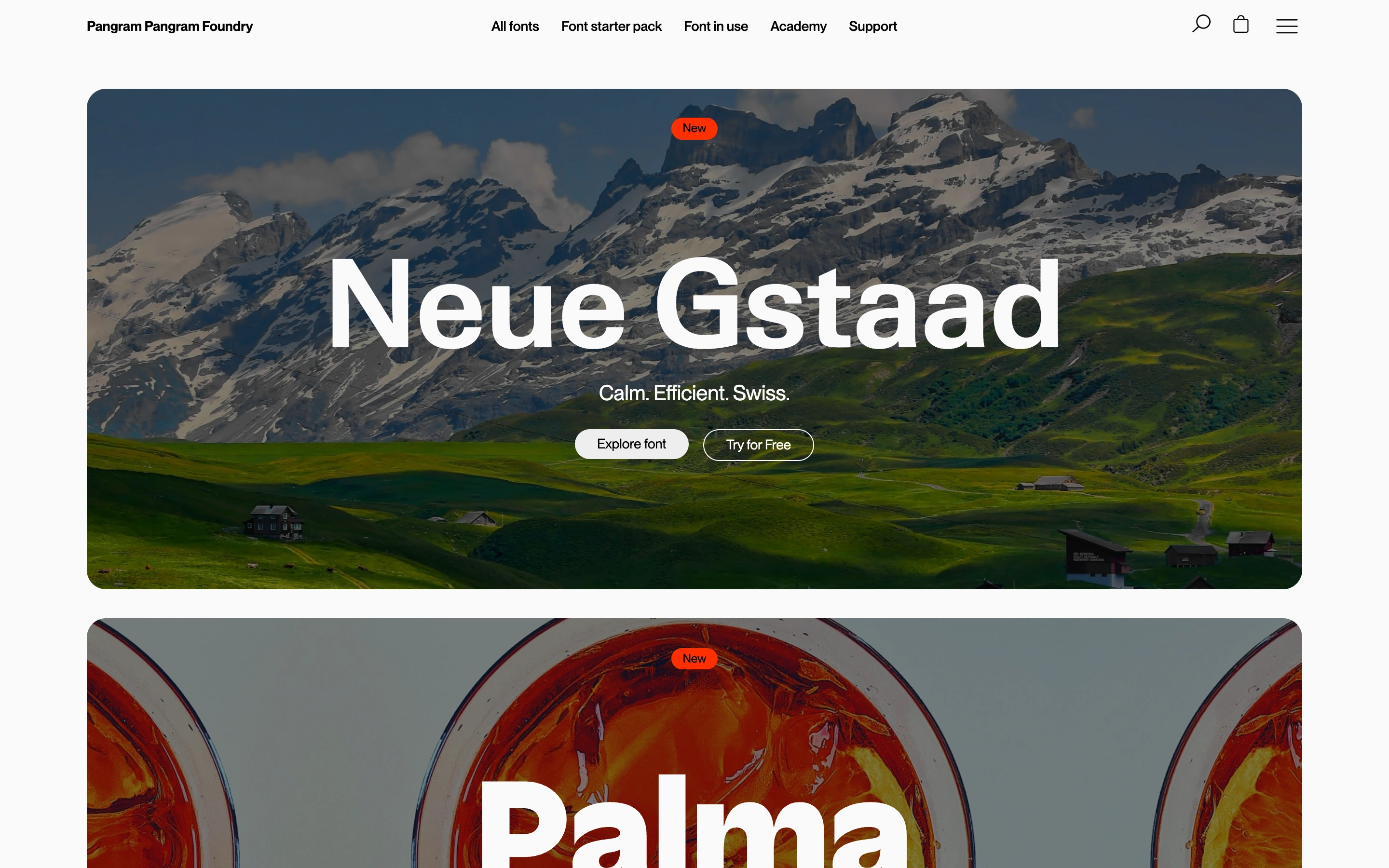 Pangram Pangram — captured interface