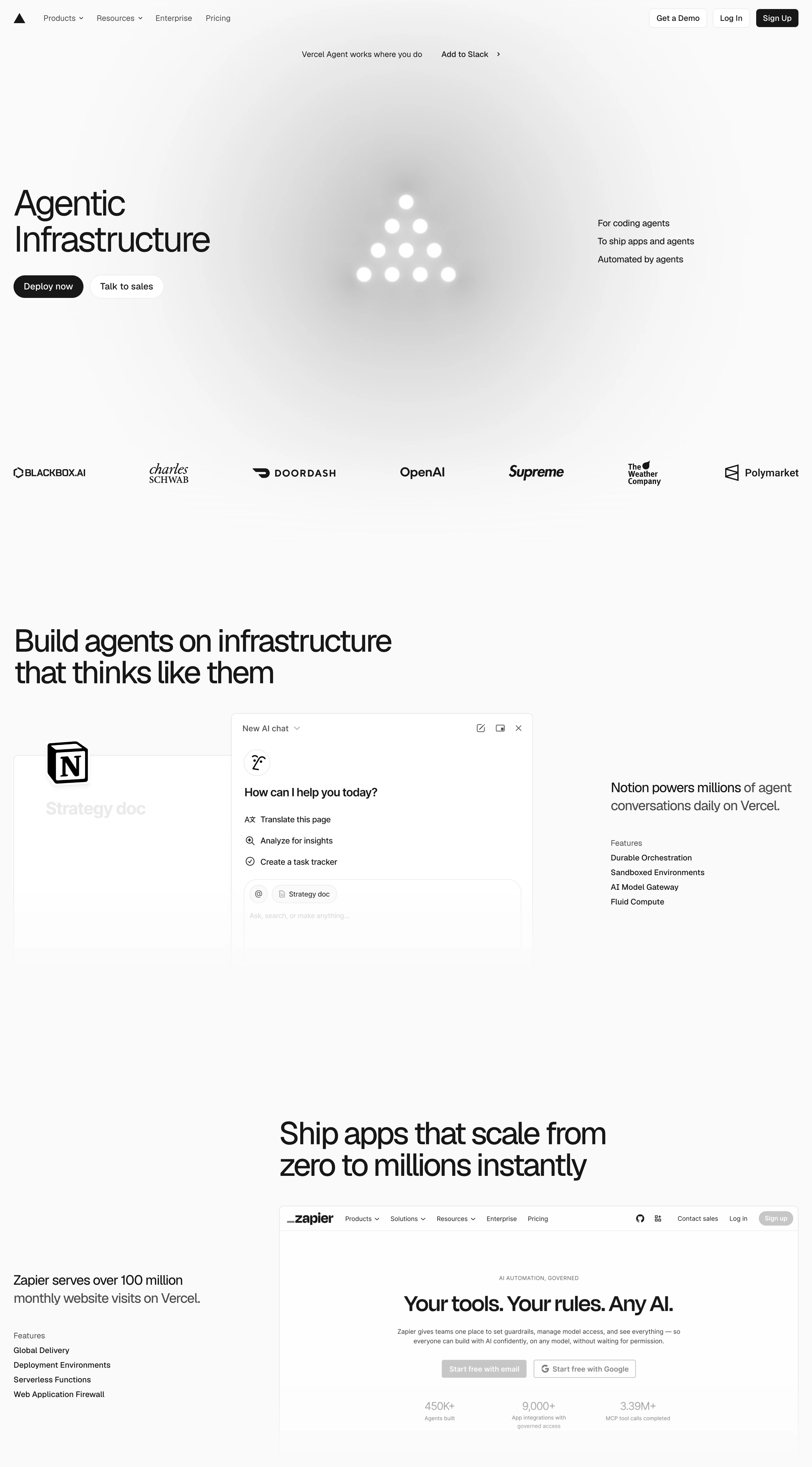 Vercel — Monochrome Triangle Restraint — captured interface