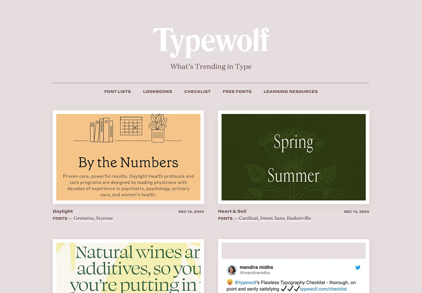 Typewolf — captured interface