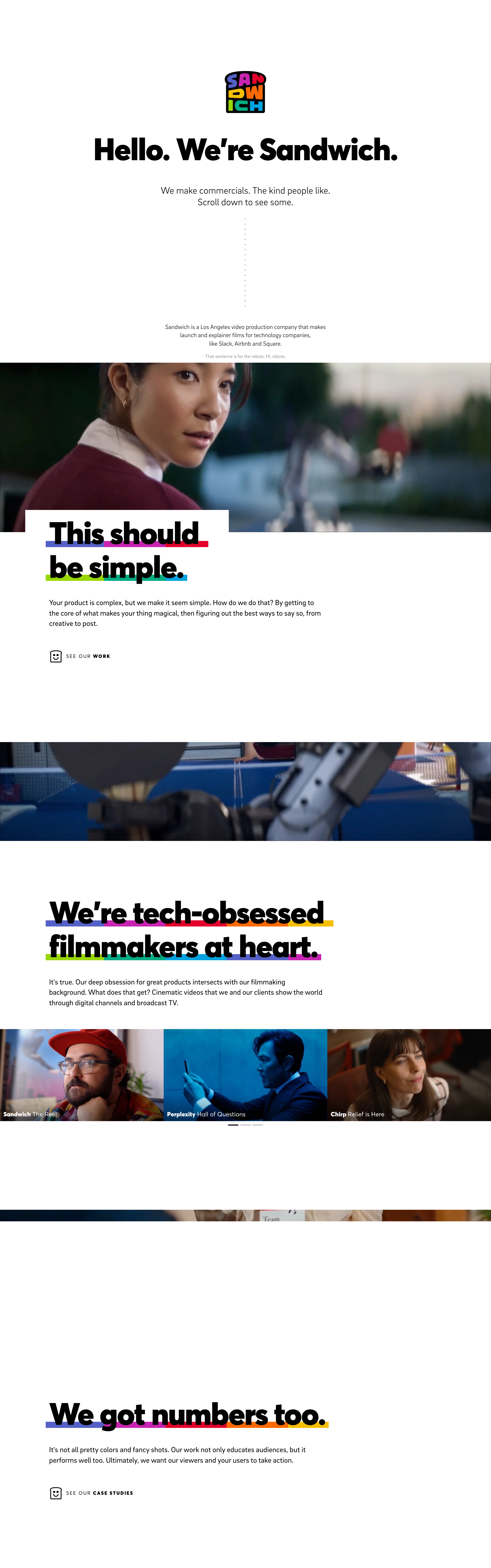 Sandwich — Rainbow Grotesk Studio — captured interface
