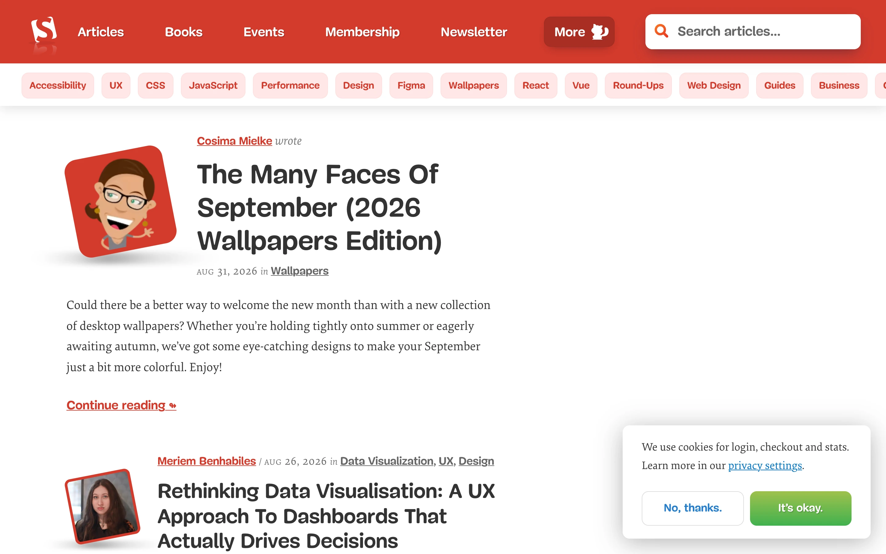 Smashing Magazine — captured interface