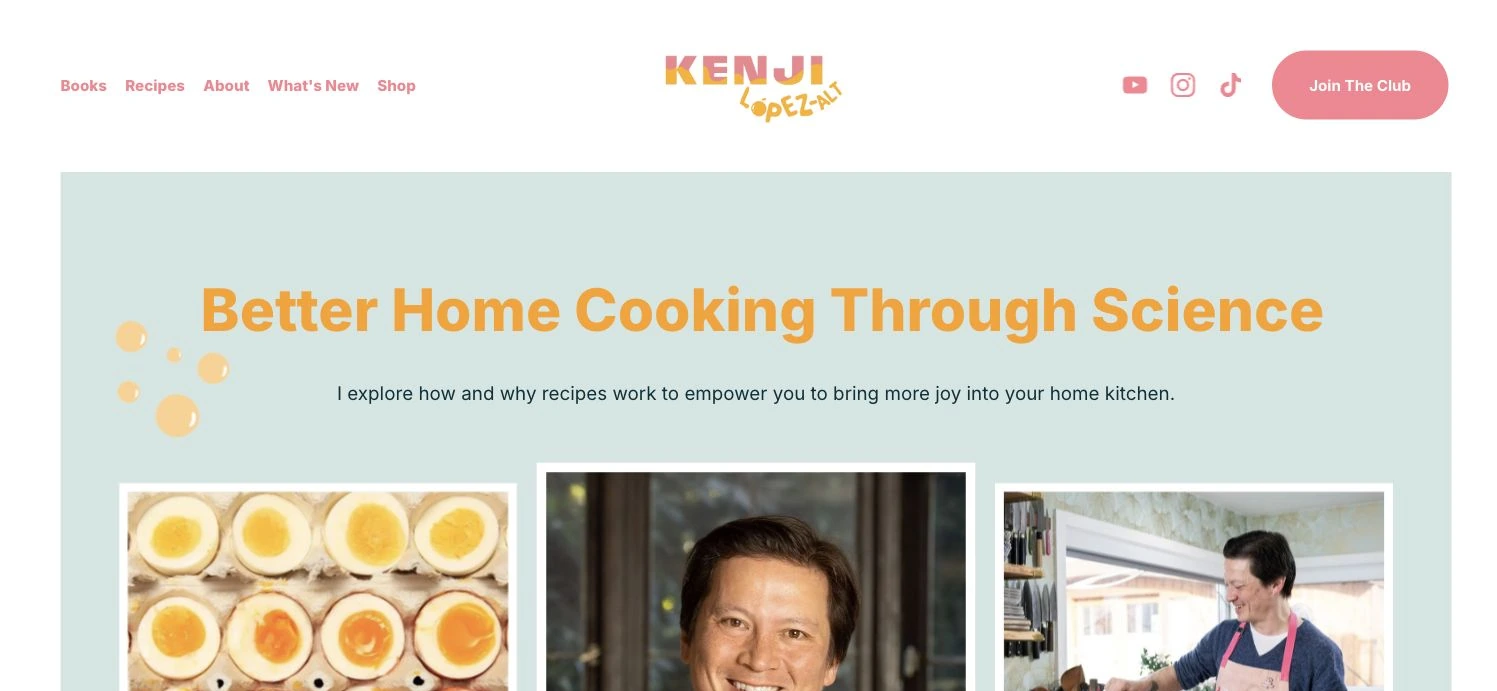 J. Kenji López-Alt — captured interface