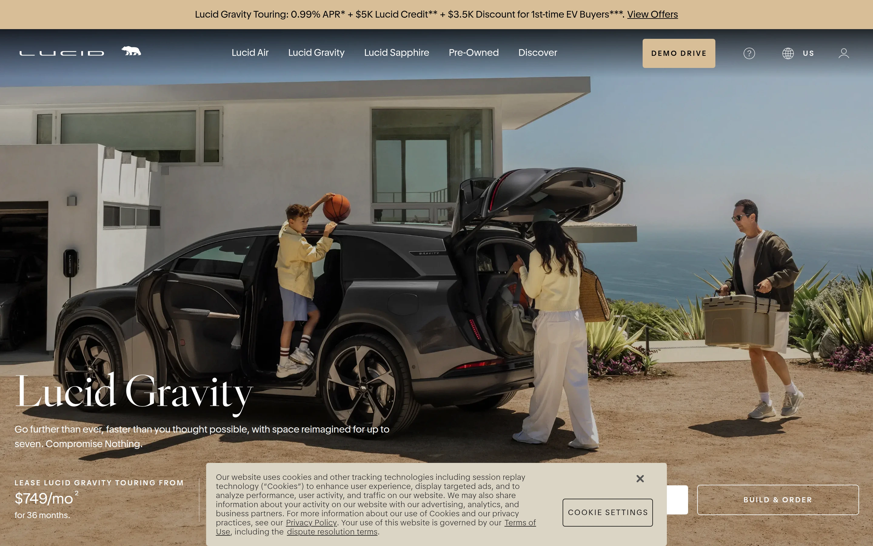 Lucid Motors — captured interface