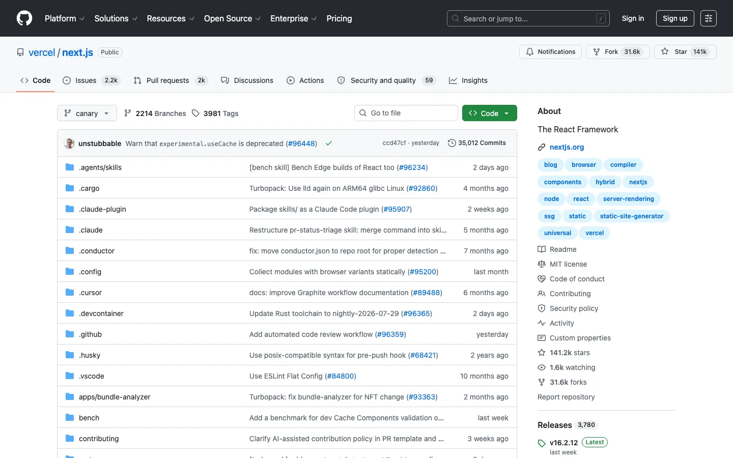 GitHub — Repository — captured interface