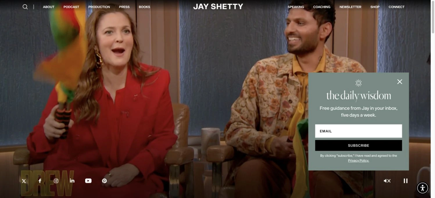 Jay Shetty — captured interface