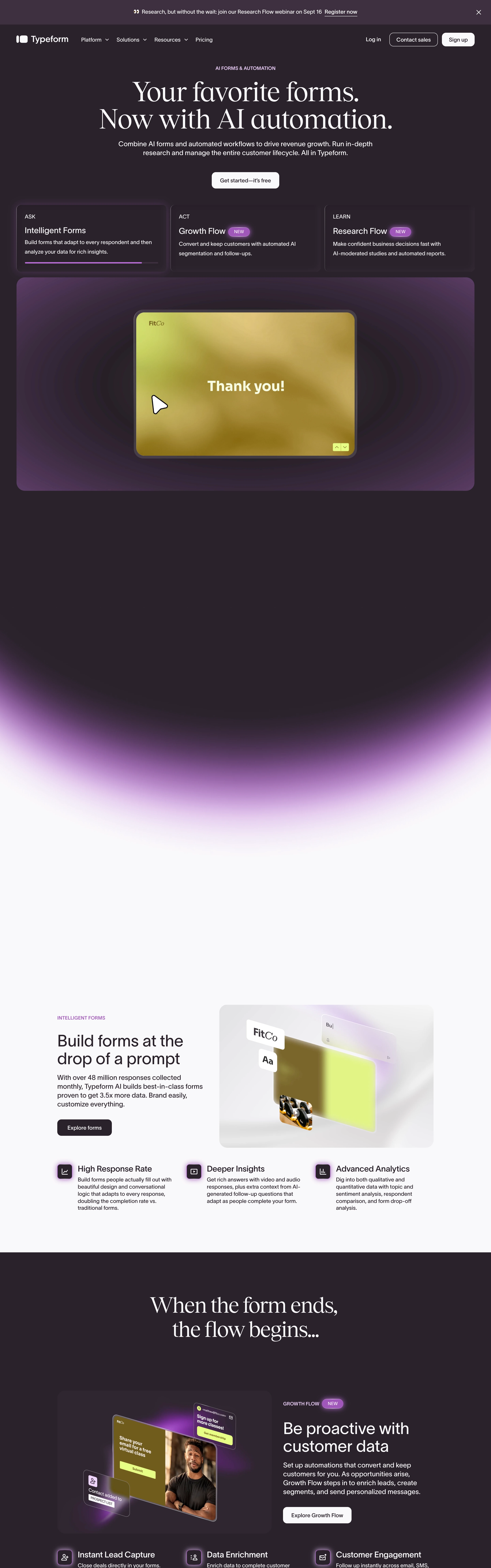 Typeform — Conversational Form — captured interface