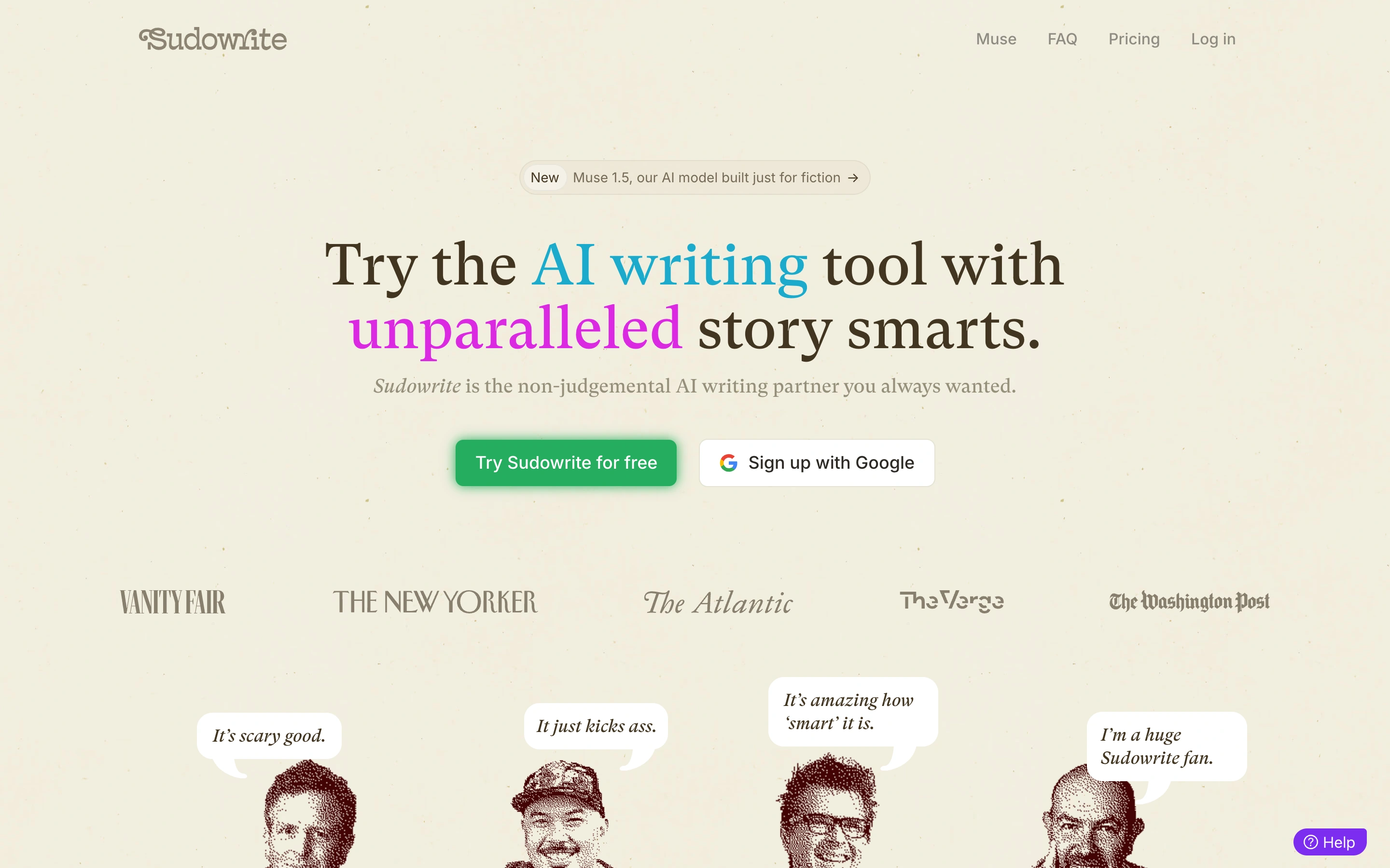 Sudowrite — captured interface