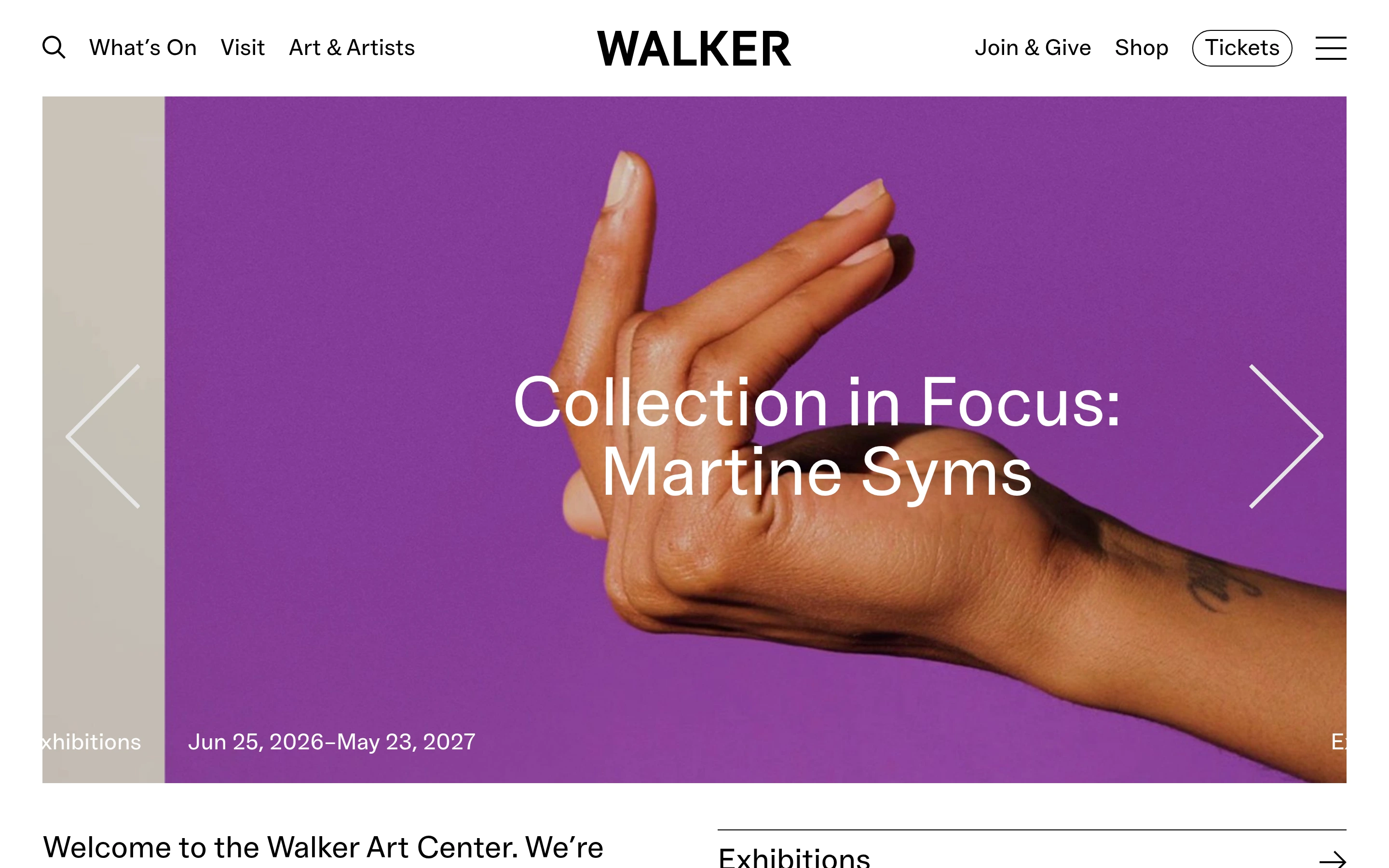 Walker Art Center — captured interface