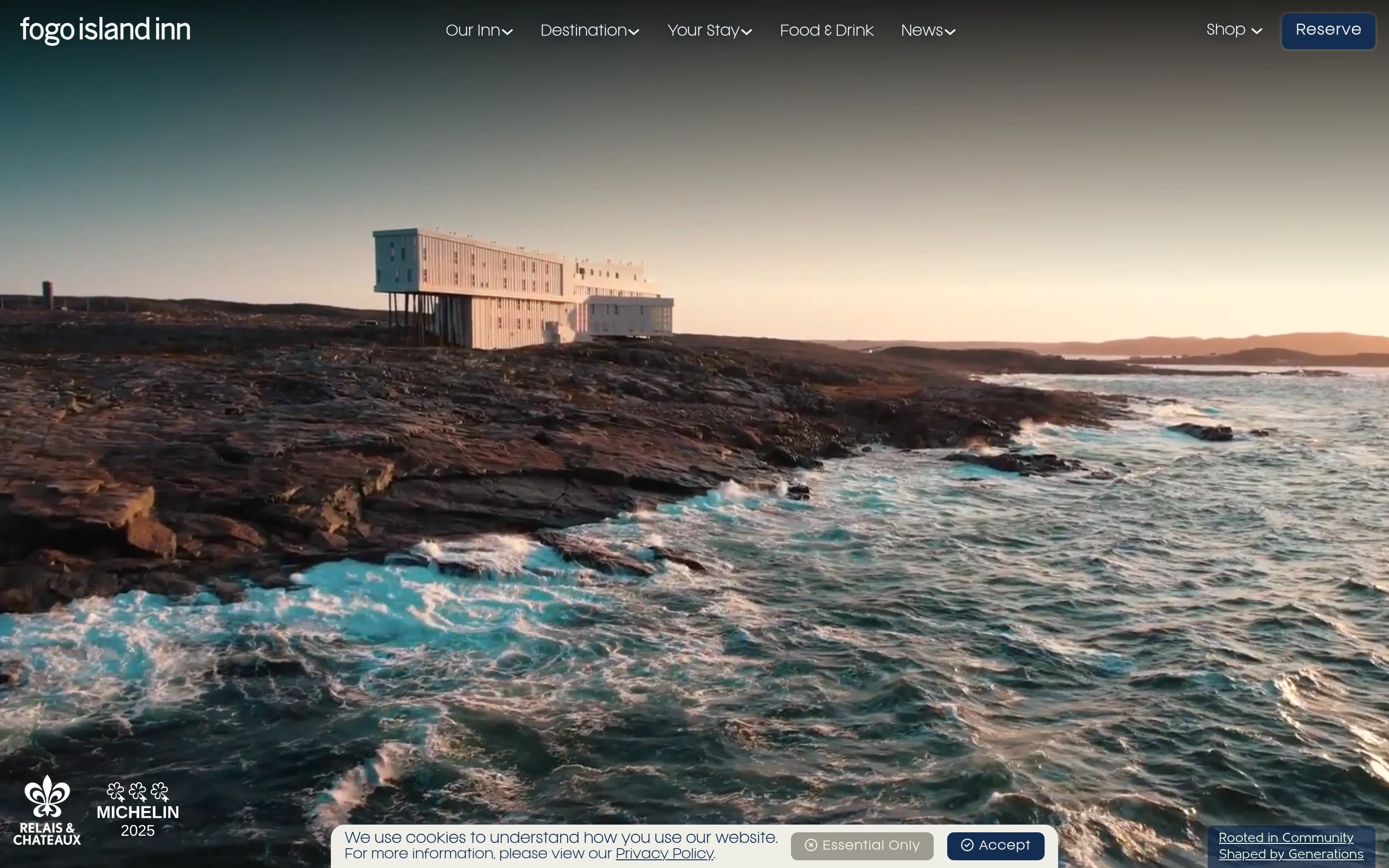 Fogo Island Inn — captured interface