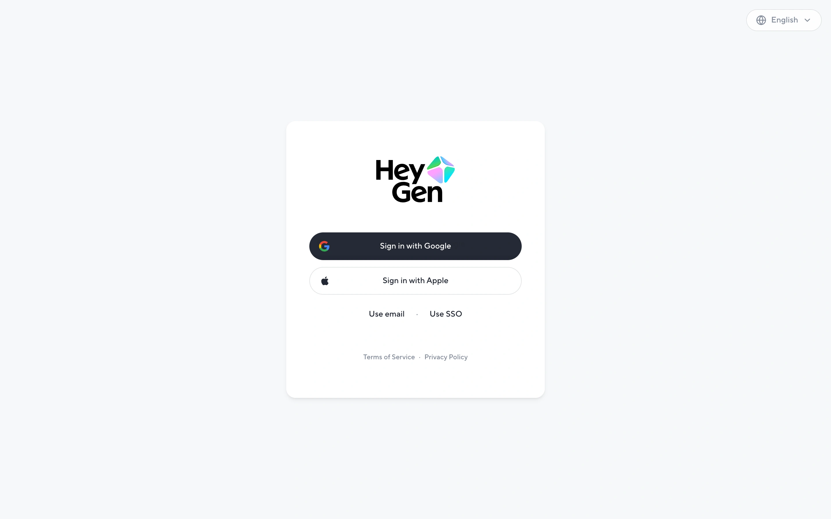HeyGen — Account entry — captured interface