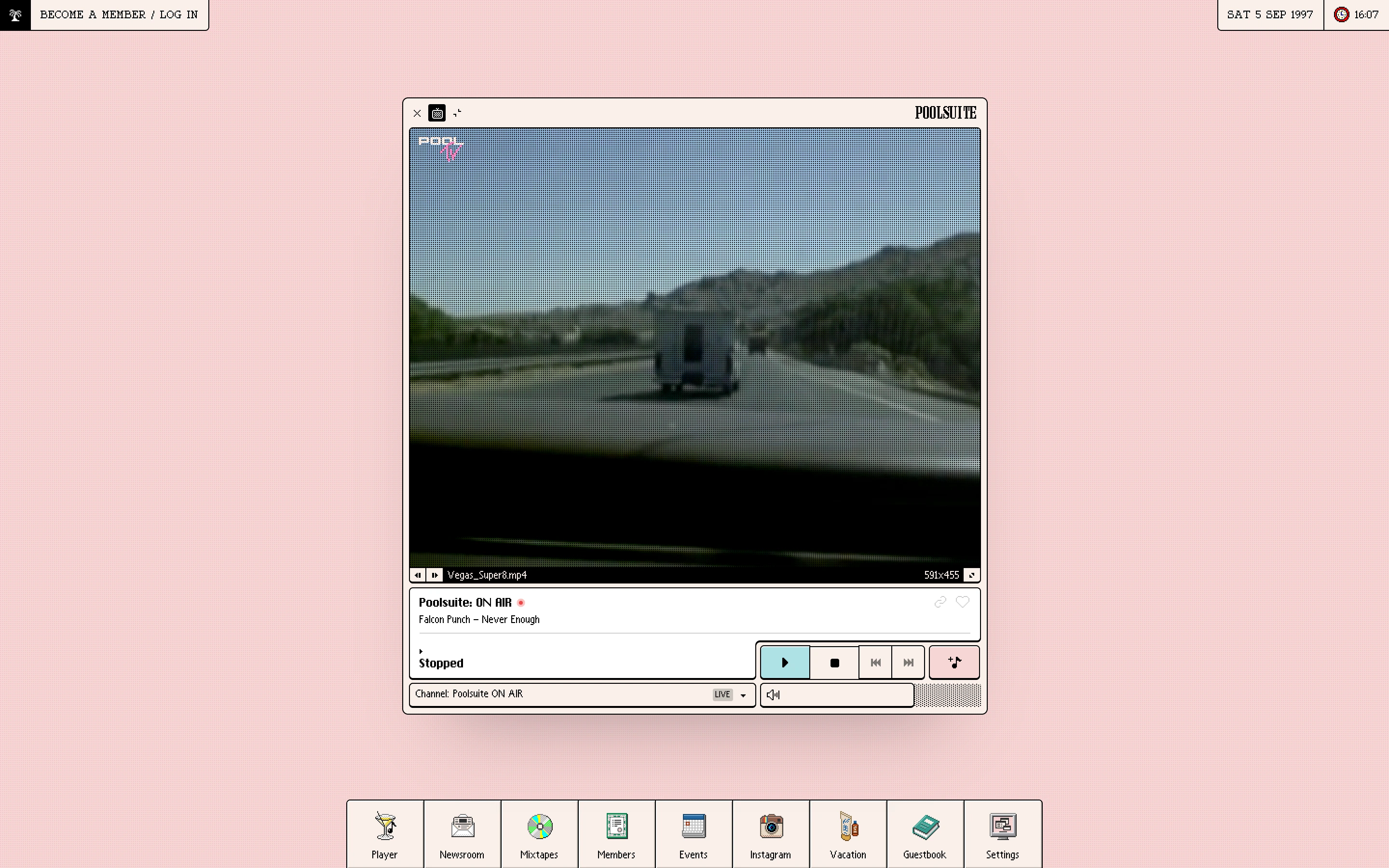 Poolsuite — Y2K Retro — captured interface