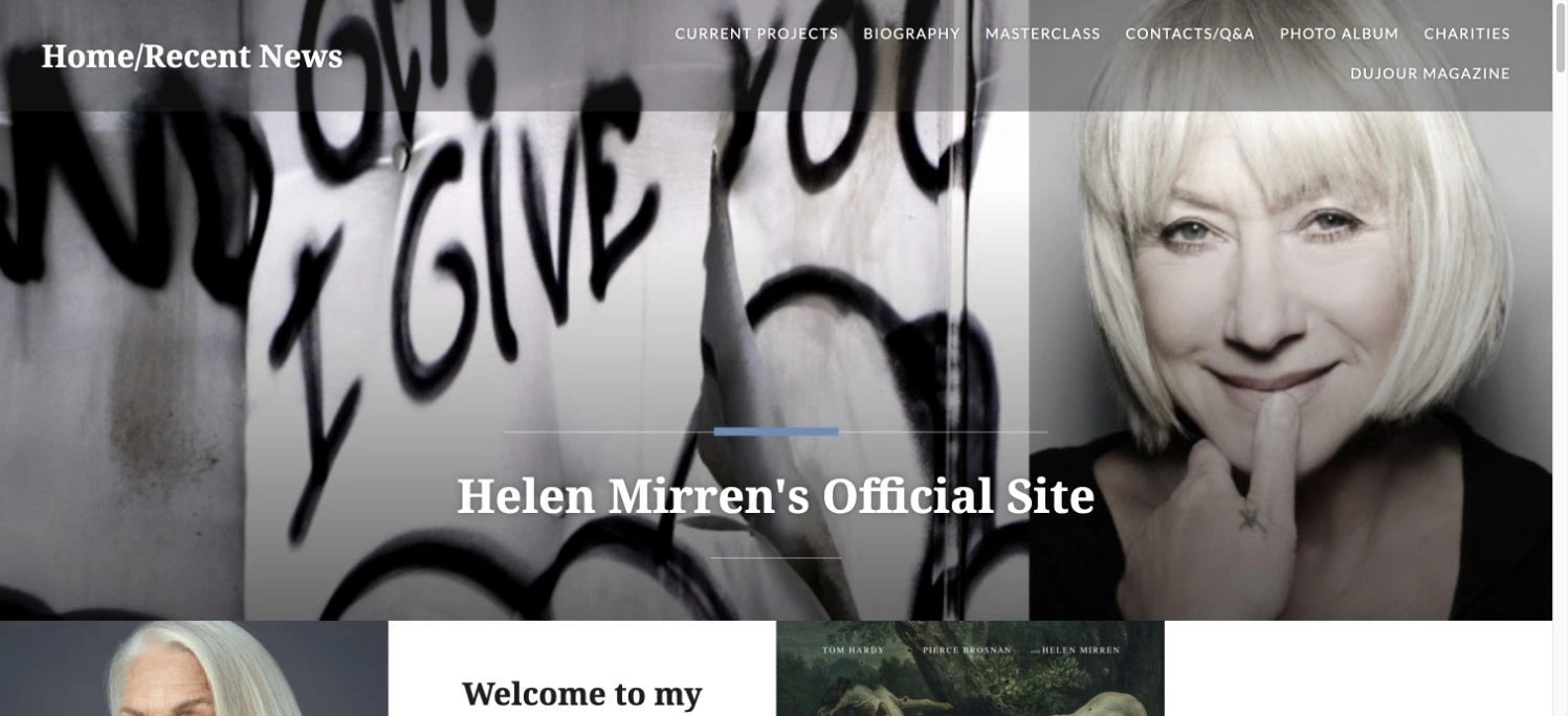 Helen Mirren — captured interface