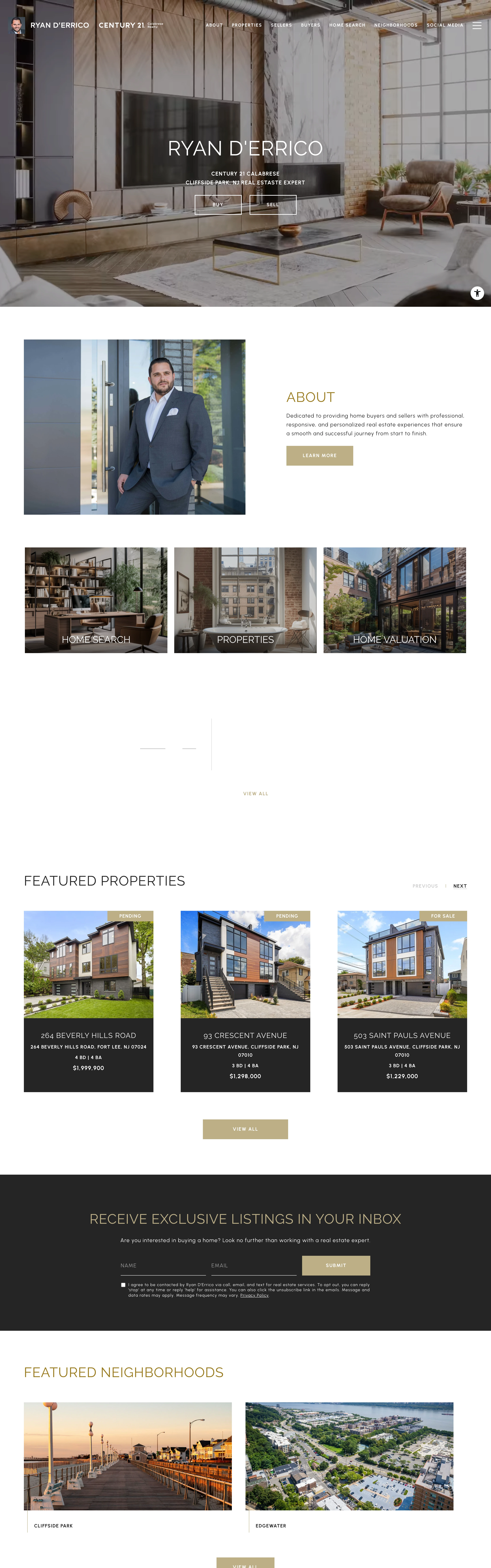 Cliffside Park Realtor — Editorial Luxury — captured interface