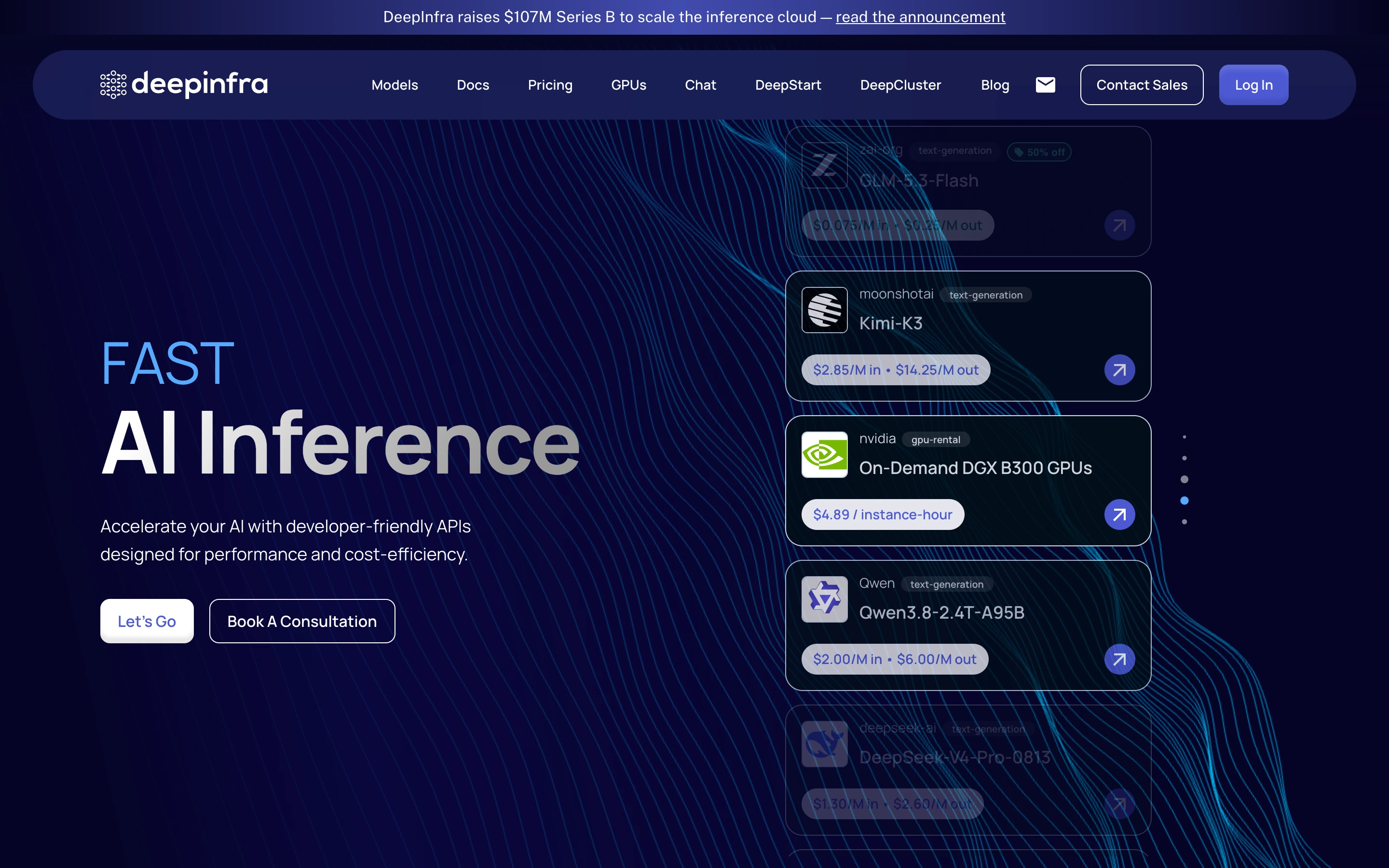 DeepInfra — captured interface