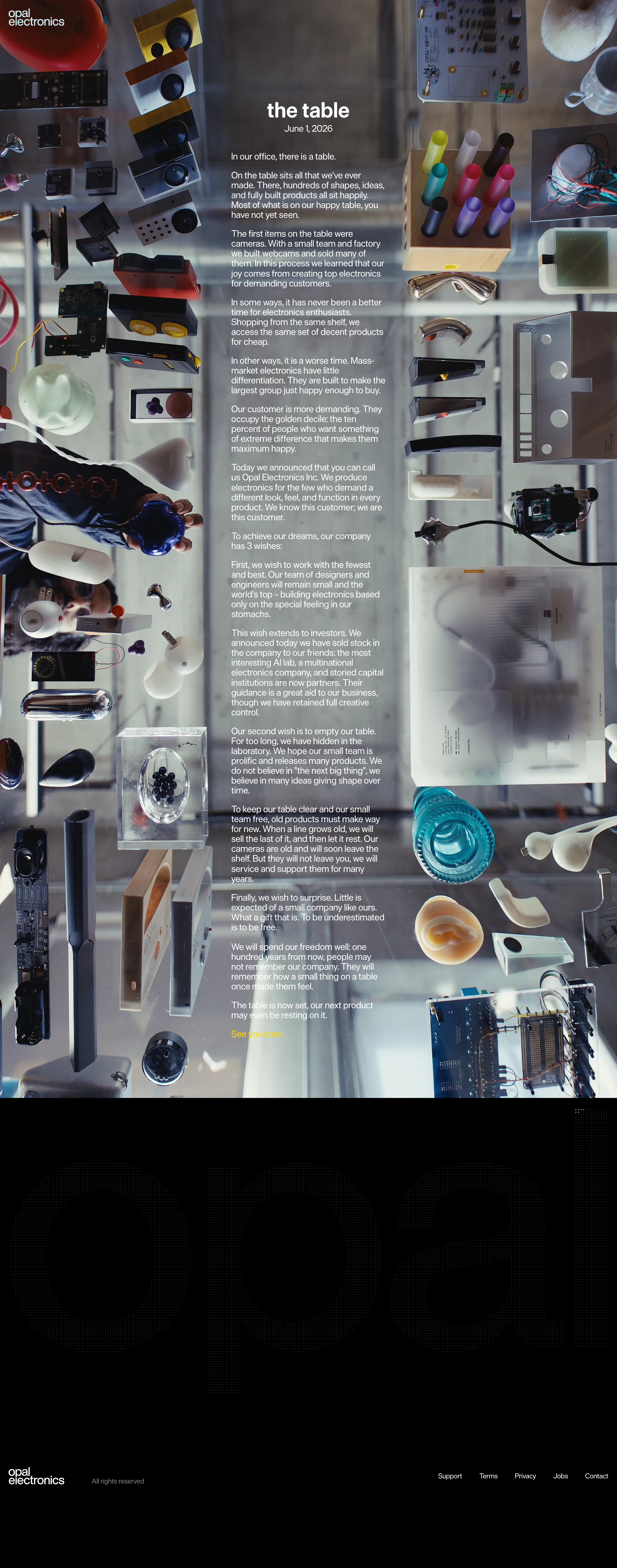 Opal — Cinematic Letter — captured interface
