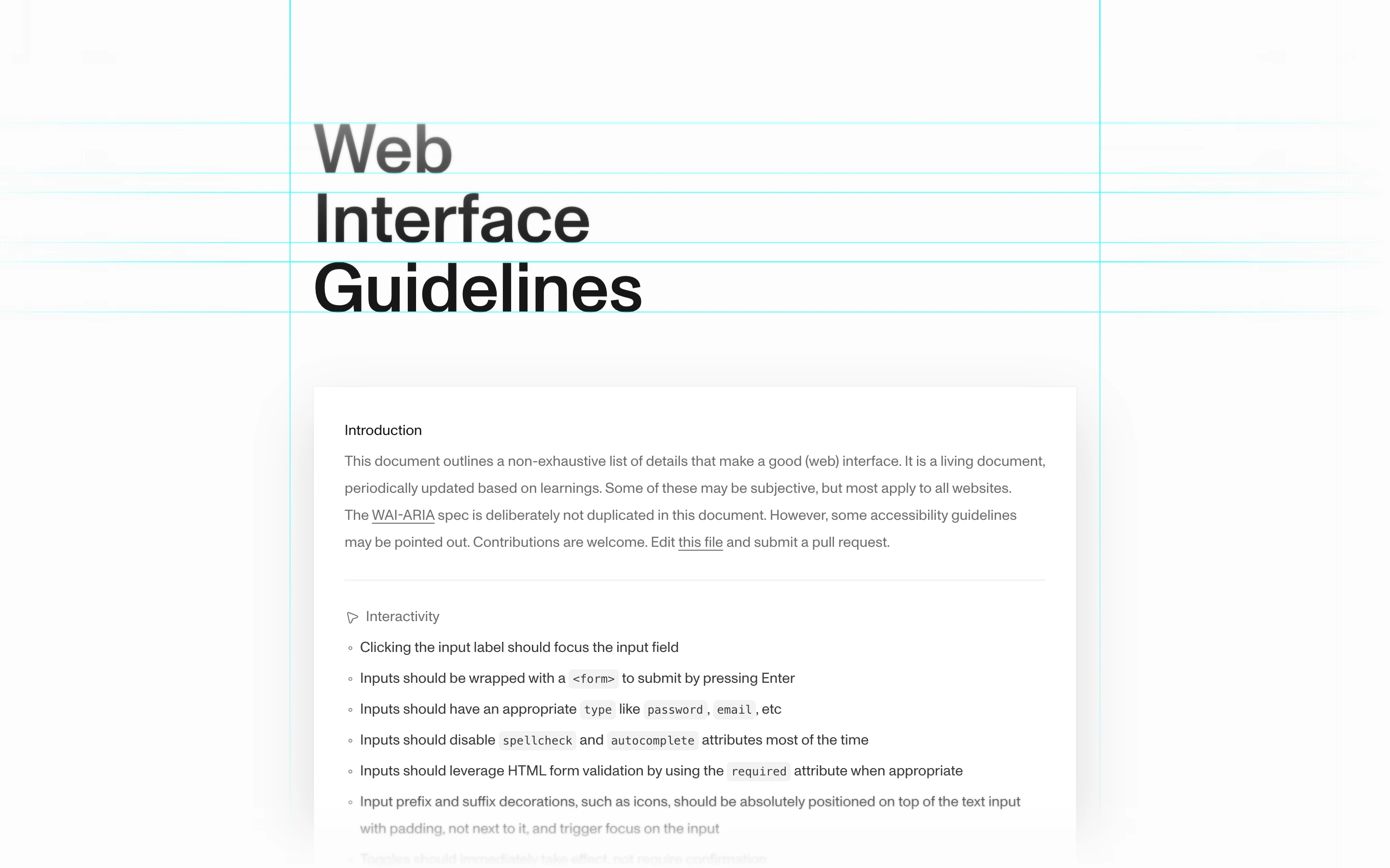 Web Interface Guidelines — captured interface