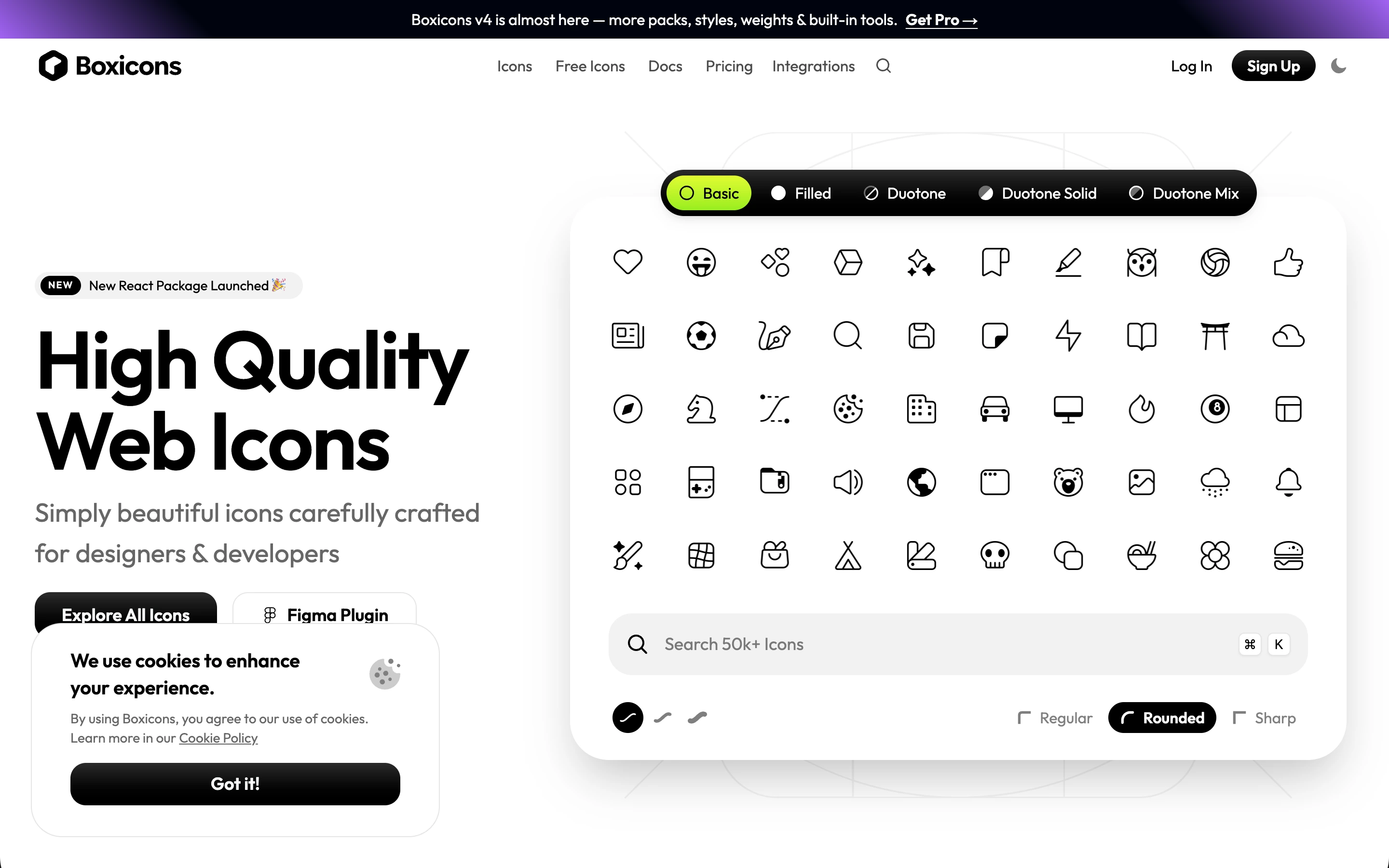 Boxicons — captured interface