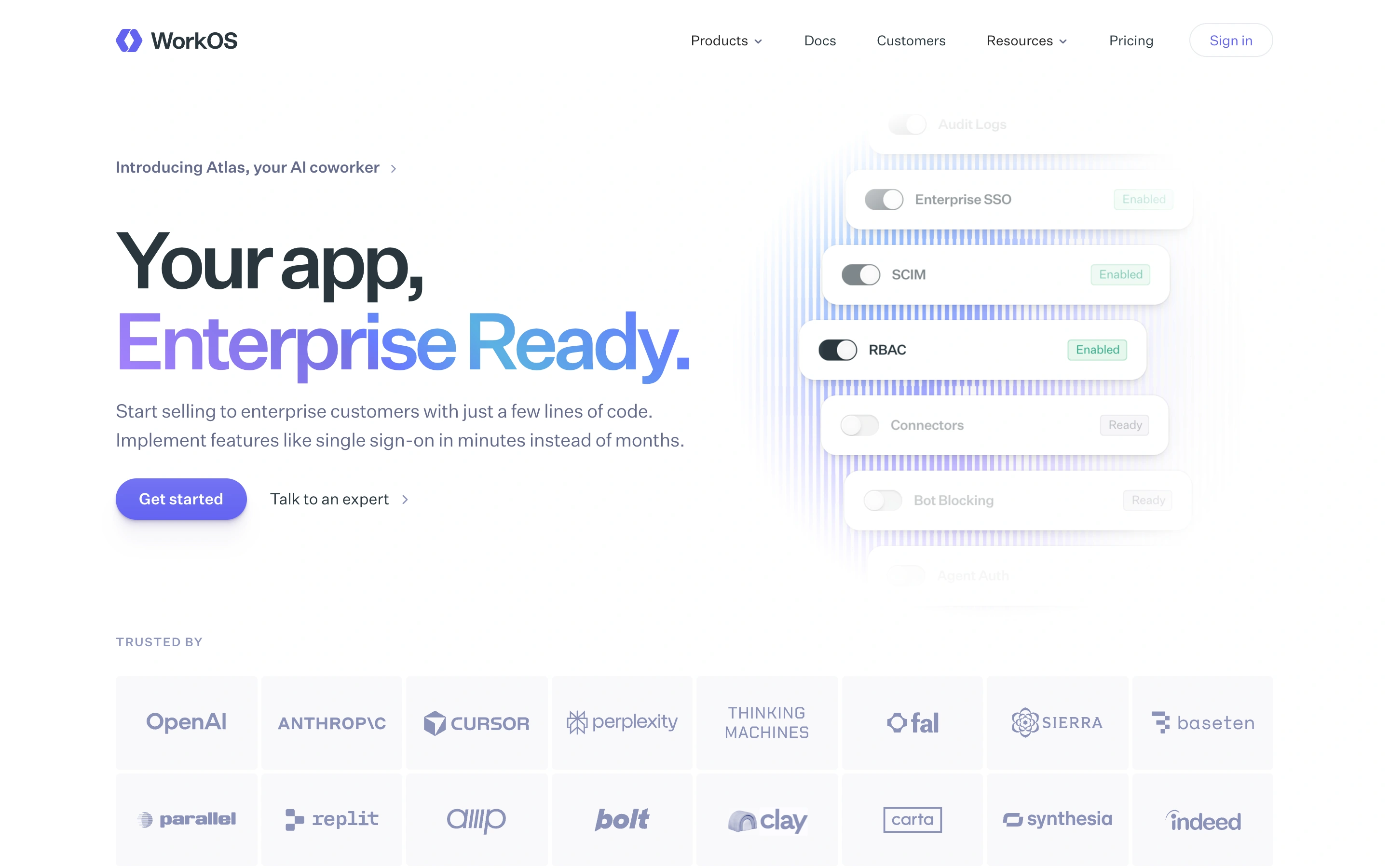 WorkOS — captured interface