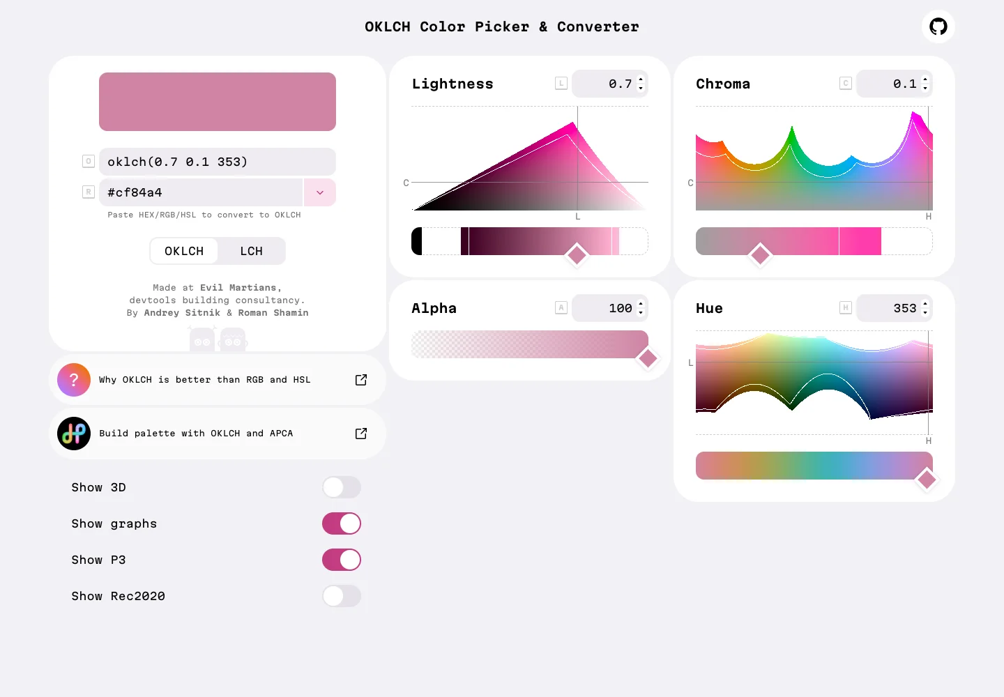 OKLCH — Color picker — captured interface