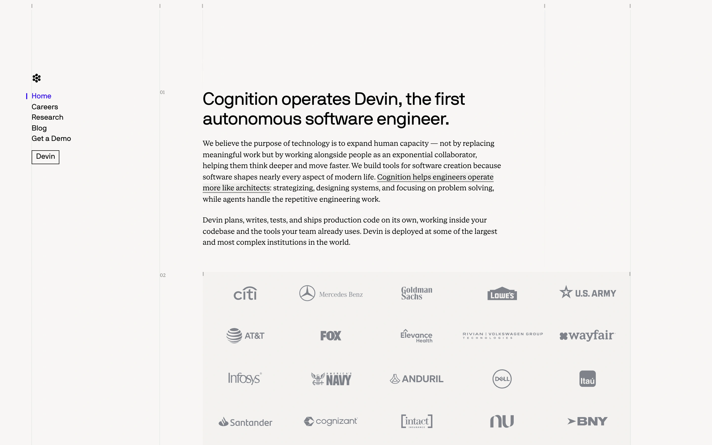 Cognition — captured interface